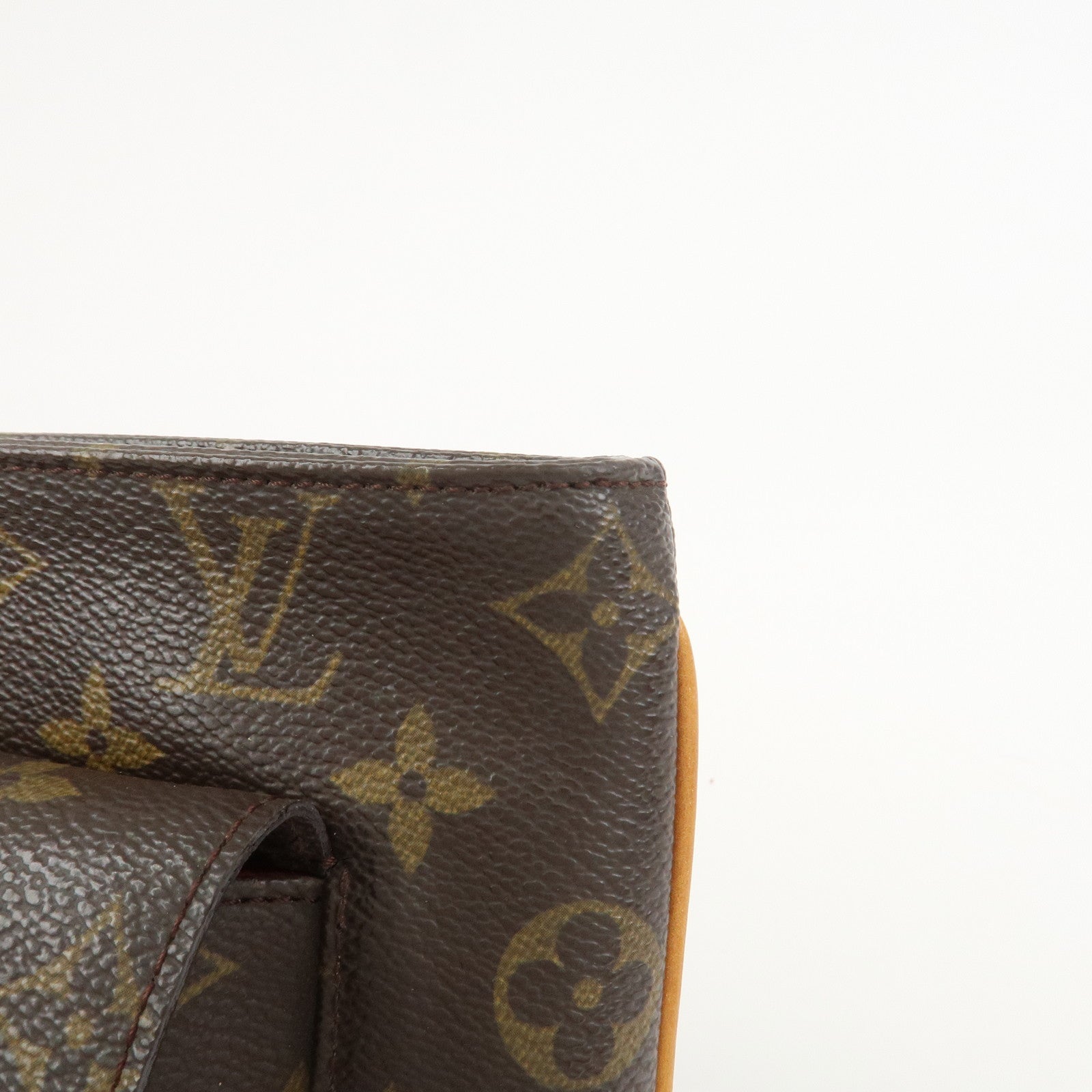Louis Vuitton Monogram Partition Pouch Wristlet Bag Brown M51901