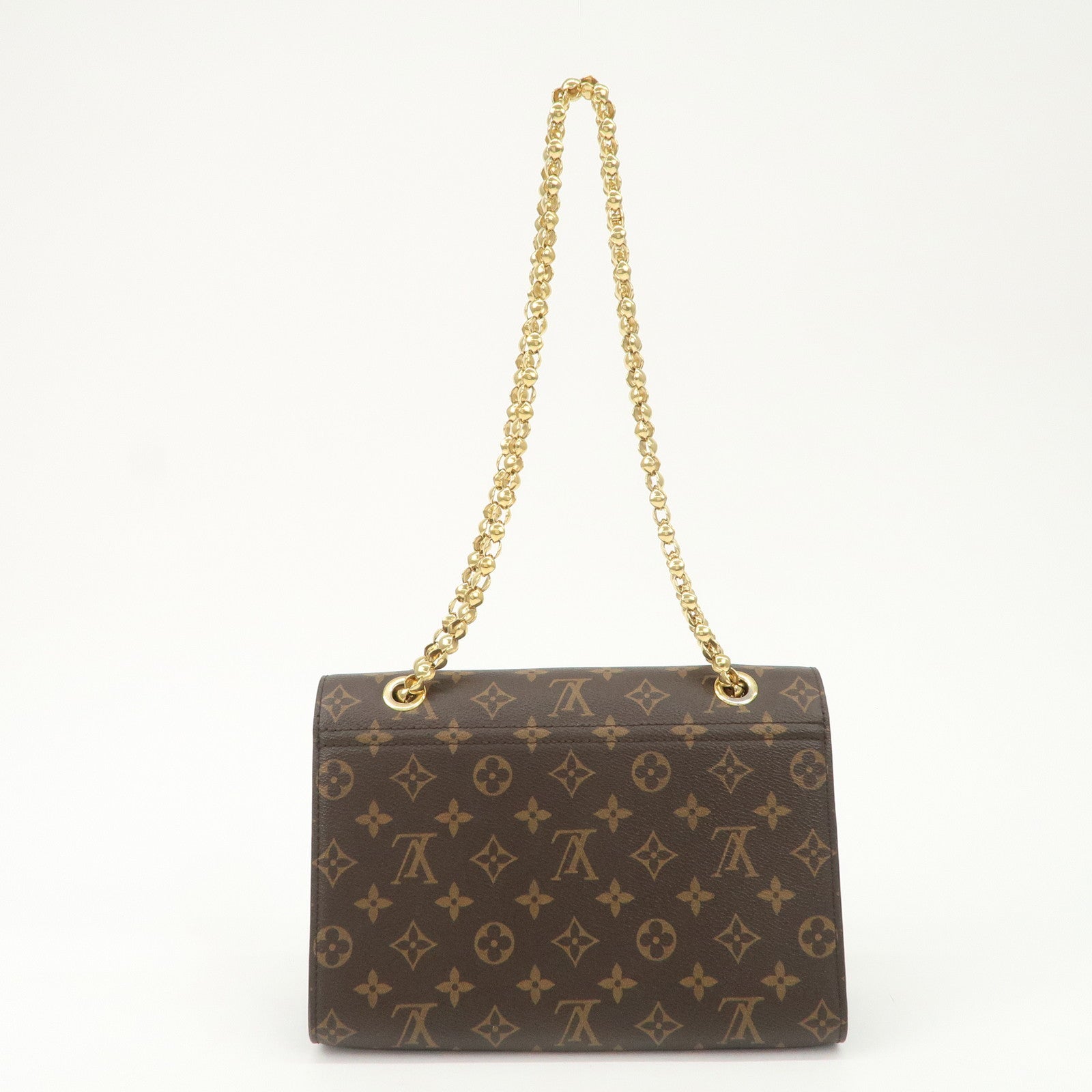 Louis Vuitton Monogram Victoire Chain Shoulder Bag Brown M41730 Used