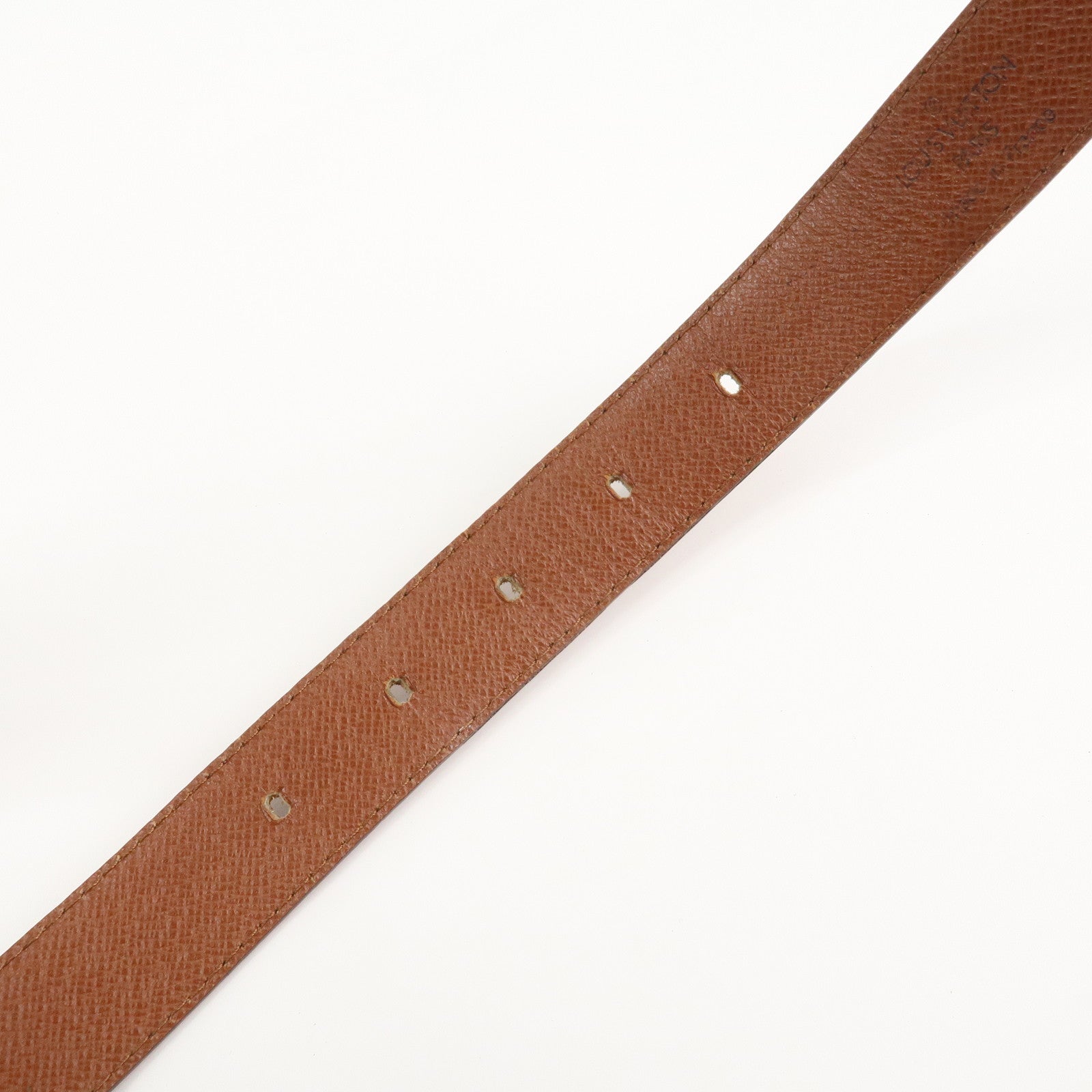 Louis Vuitton Taiga Leather Ceinture Belt 110/44 Brown M6840 Used