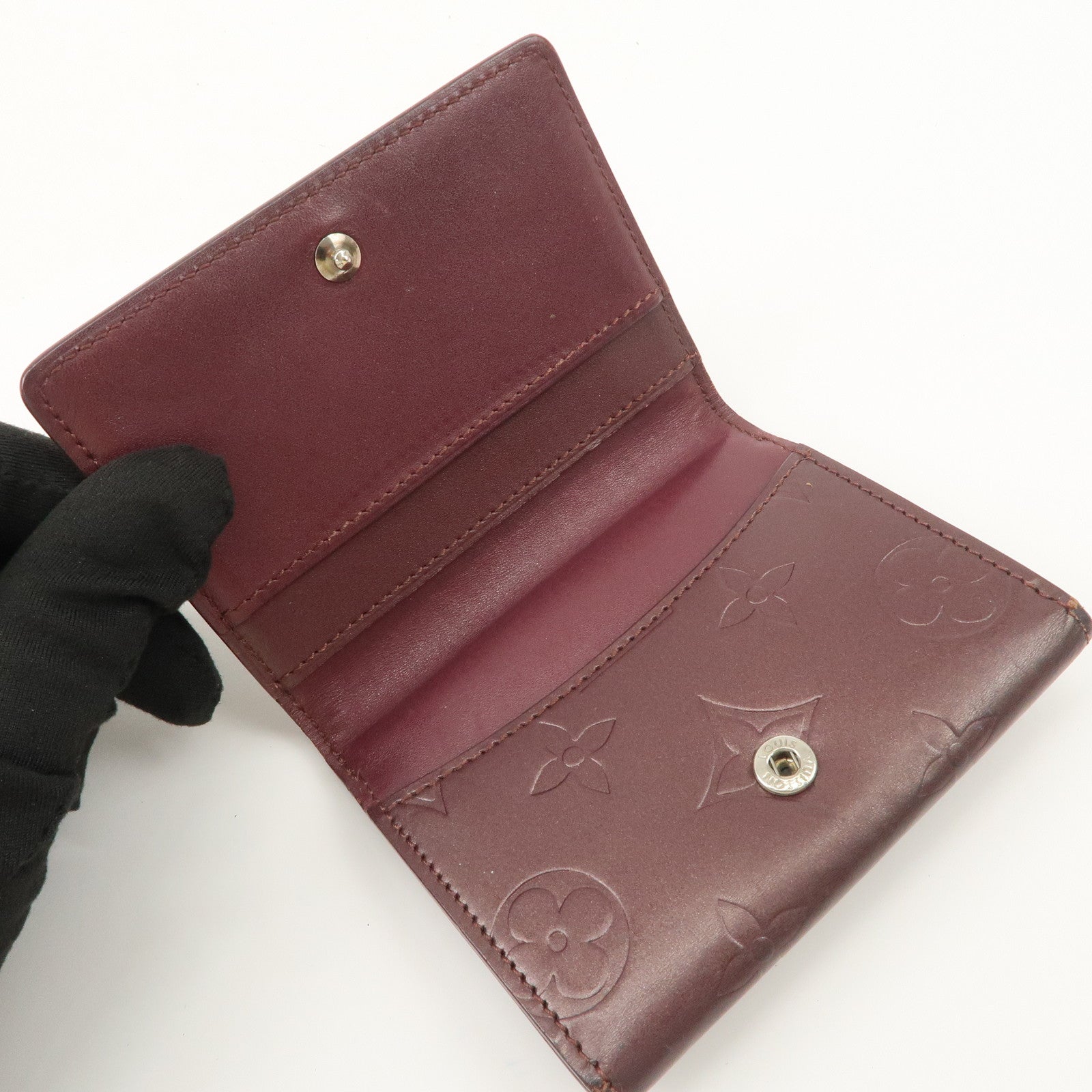 Louis Vuitton Damier Vernis Set of 3 Bi-fold Wallet Card Case Used