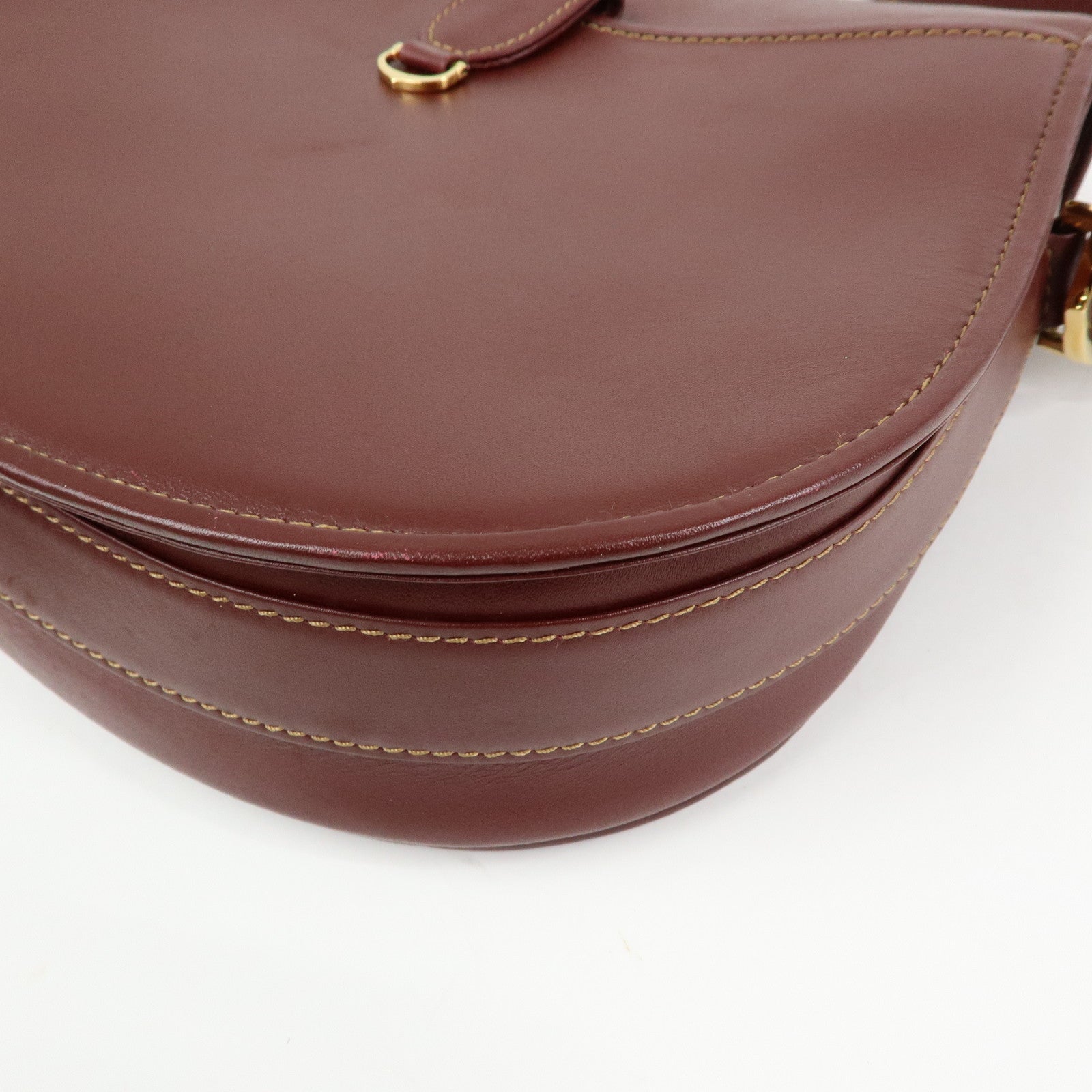 Cartier Must de Cartier Leather Shoulder Bag Crossbody Bag Bordeaux