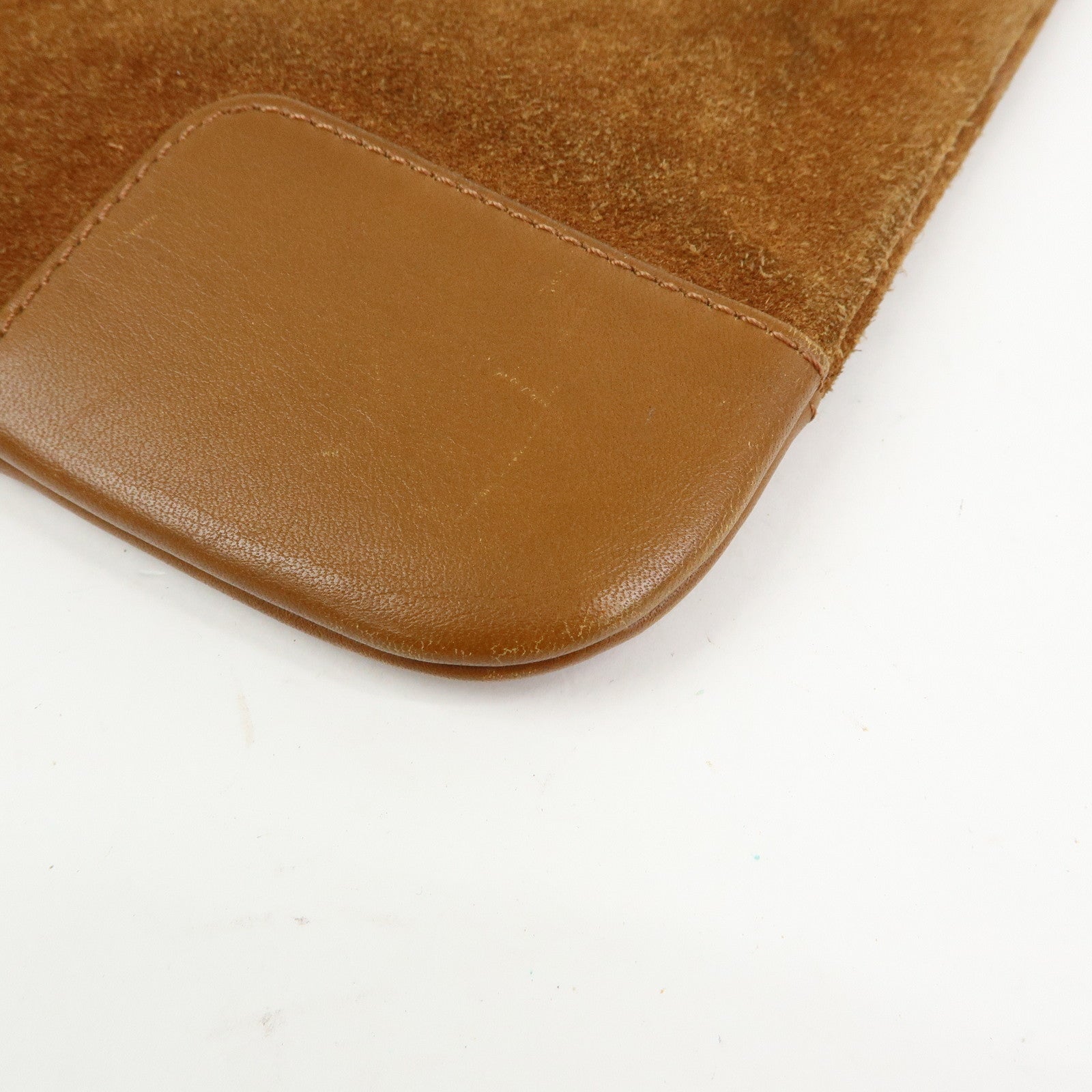 LOEWE Anagram Suede Leather Shoulder Crossbody Bag Brown Authentic Used F/S