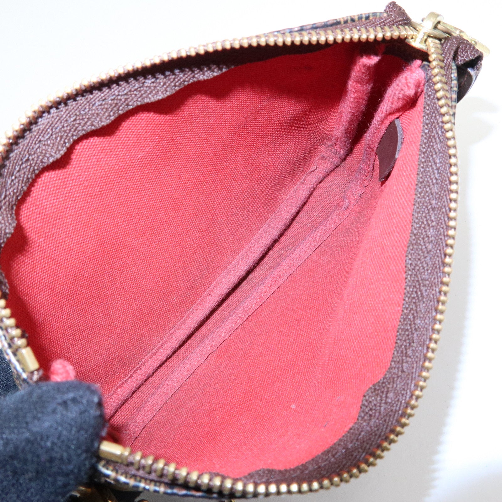 Louis Vuitton Damier Mini Pochette Accessoires Pouch Ebene N58009