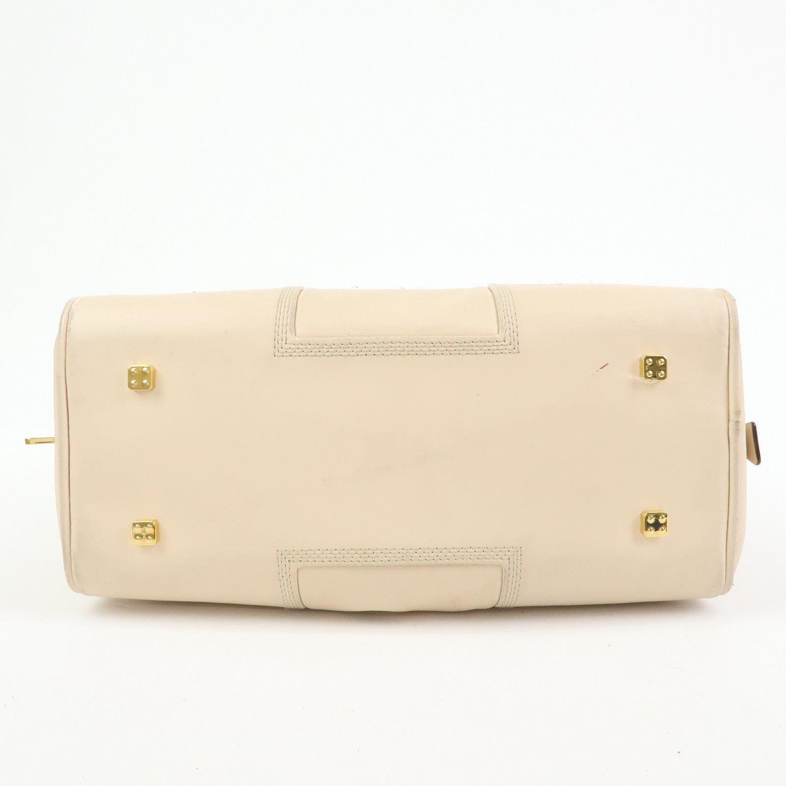 LOEWE Anagram Amazona 28 Nappa Leather Hand Bag Boston Bag Beige