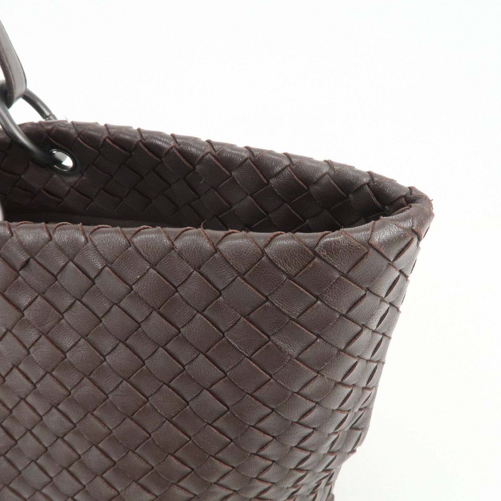 BOTTEGA VENETA Intrecciato Nappa Leather Tote Bag Hand Bag Brown