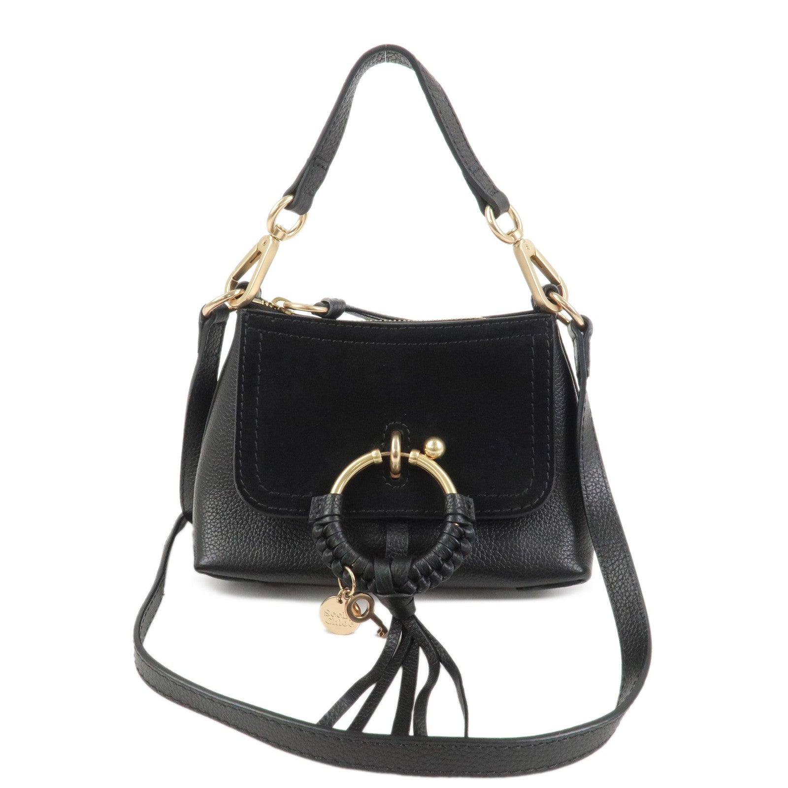 Chloe See by Chloe Joan 2WAY Bag Shoulder Bag Hand Bag Black