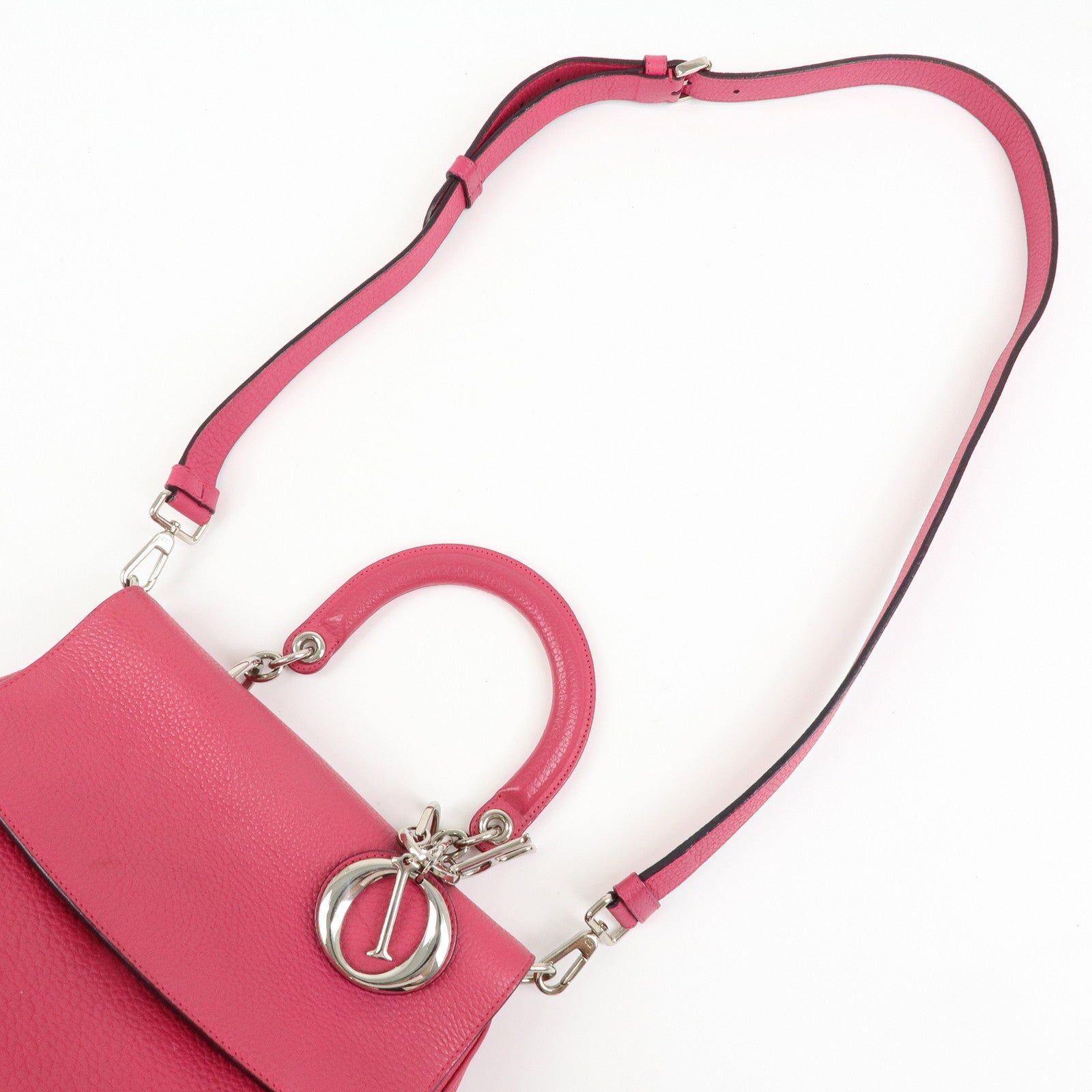 Christian Dior Be Dior Leather 2Way Bag Hand Bag Shoulder Bag Pink