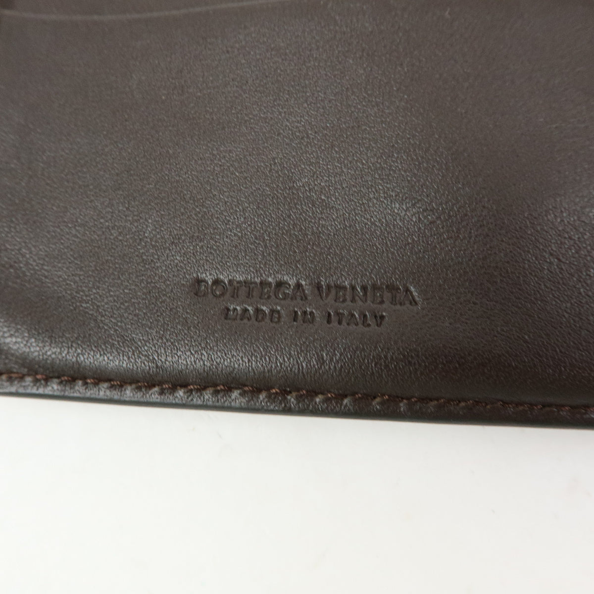 BOTTEGA VENETA Intrecciato Leather Bi-fold Long Wallet Brown