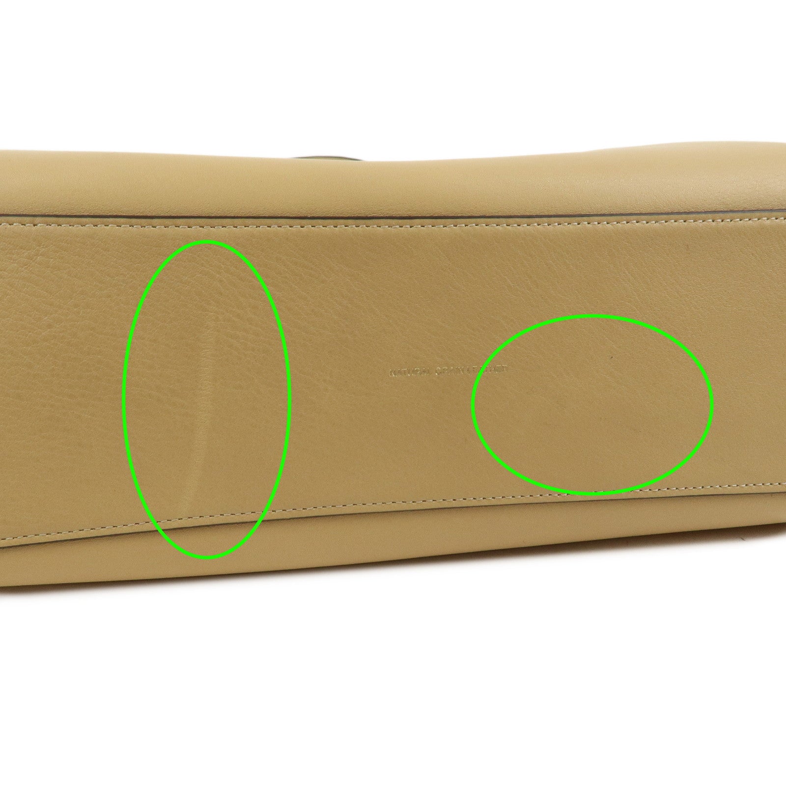 COACH Grain Calf Leather Brooklyn Shoulder Bag 39 Beige CU044