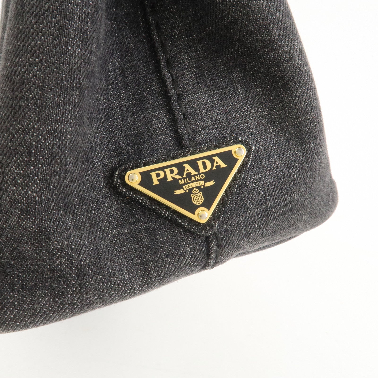PRADA Logo Canapa Mini Canvas 2Way Bag Hand Bag 1BG439