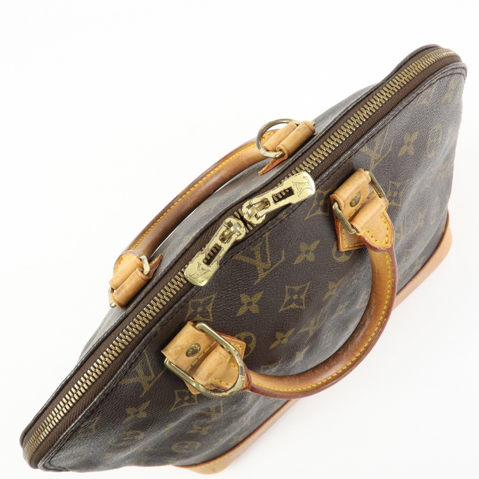 Louis Vuitton Monogram Alma Hand Bag Brown M51130