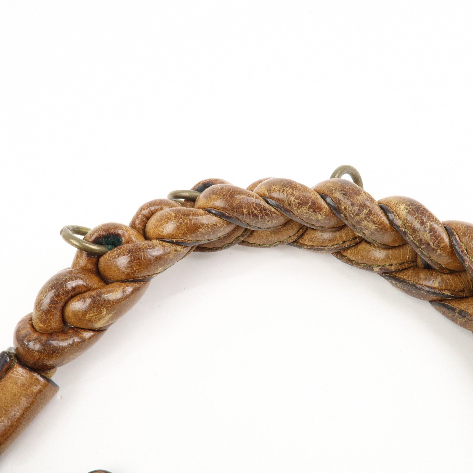 Chloe Leather Heloise Shoulder Bag Hand Bag Brown