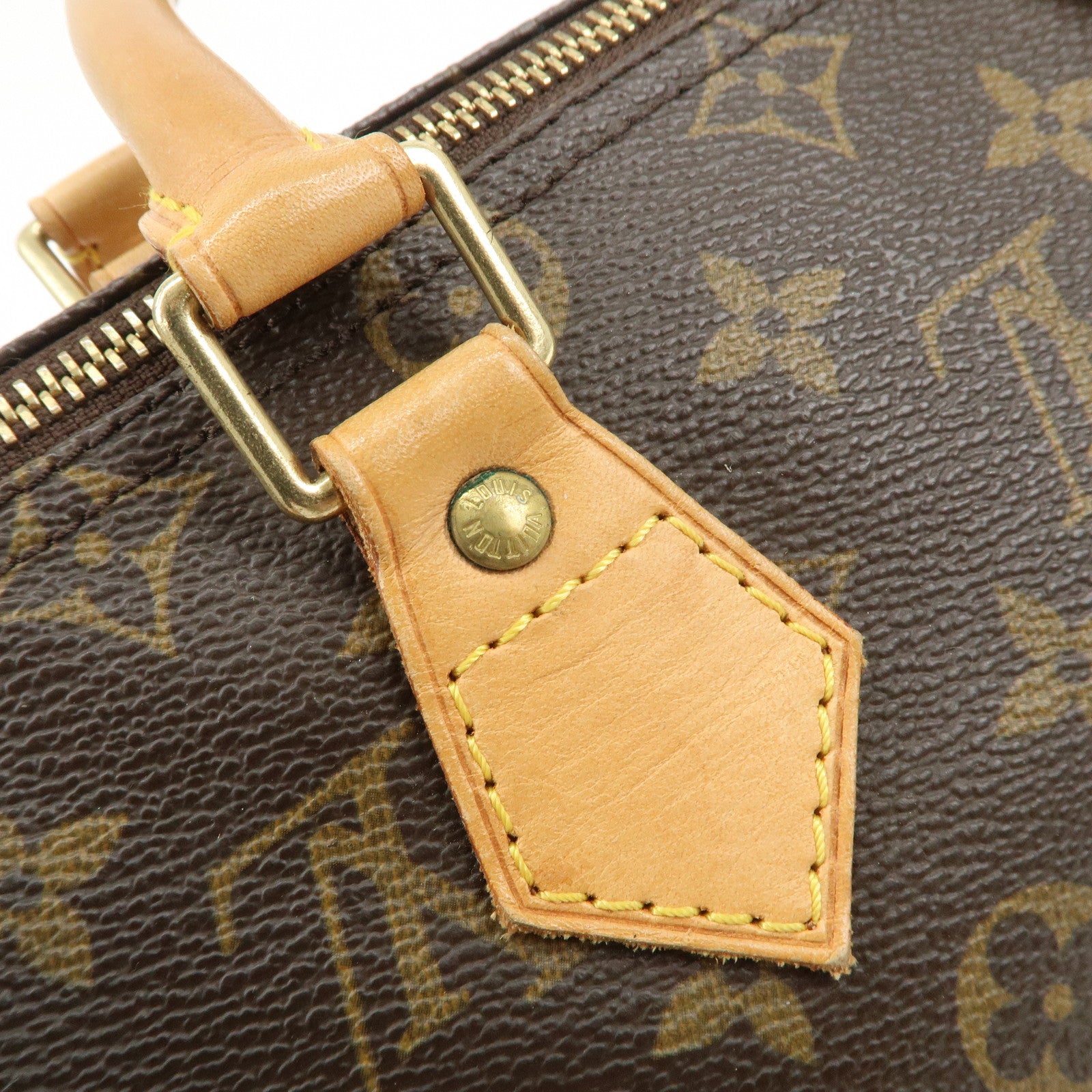 Louis Vuitton Monogram Speedy 25 Hand Bag Boston Bag Brown M41528 Used