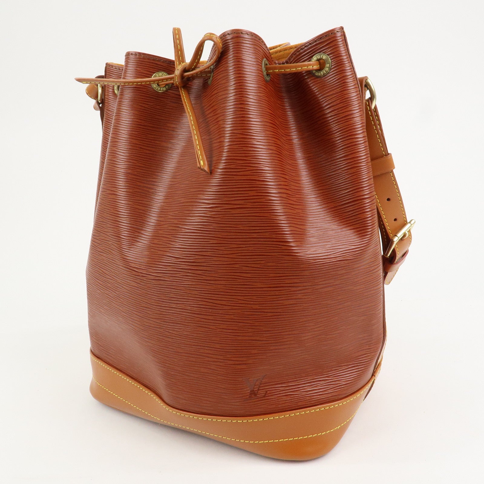 Louis Vuitton Epi Noe Leather Shoulder Bag Kenya Brown M44003