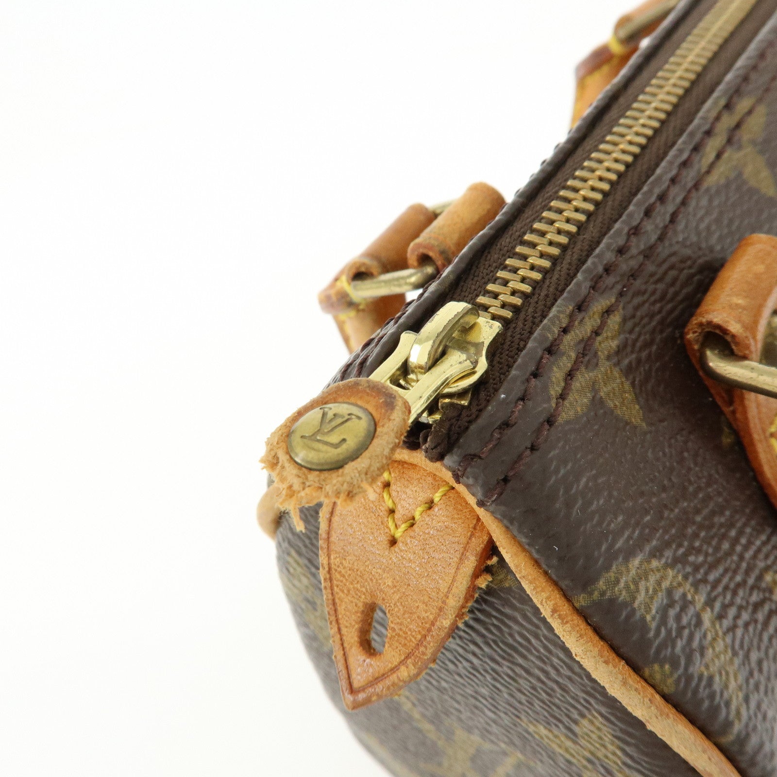 Louis Vuitton Monogram Mini Speedy Hand Bag Brown M41534