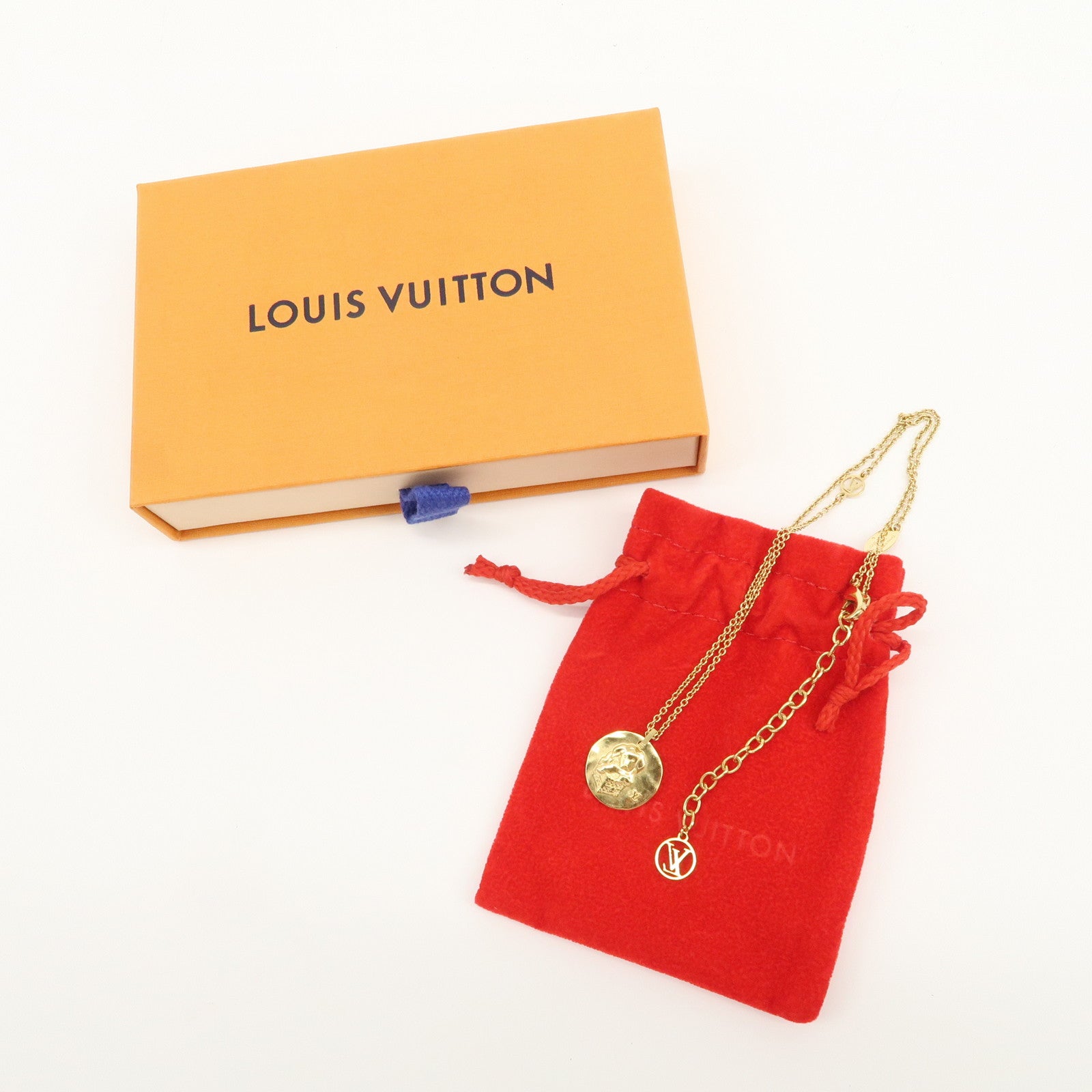 Louis Vuitton Collier Louis In The Sky Dog Necklace Gold M66931