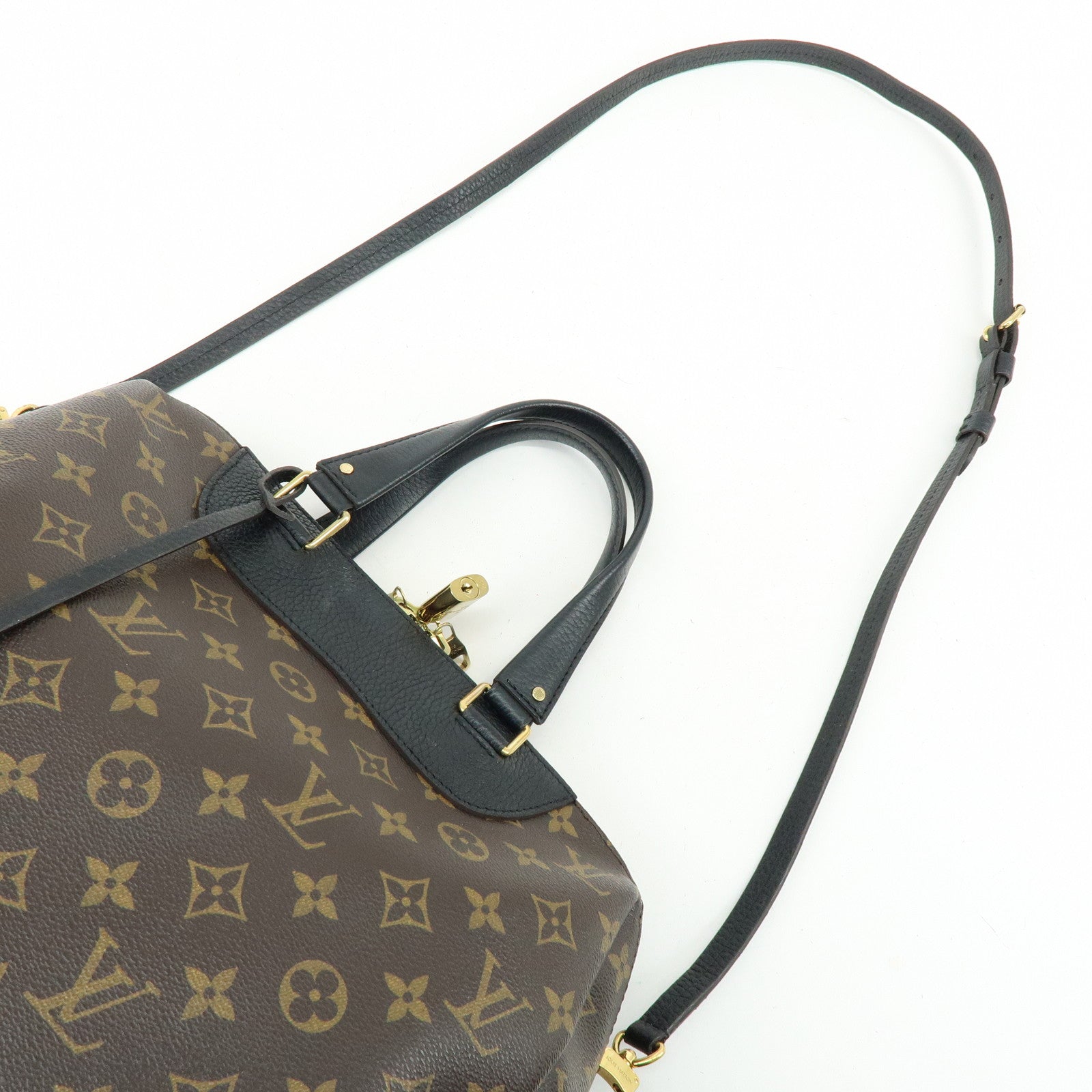Louis Vuitton Monogram Canvas Leather Retiro Hand Bag Brown M50058