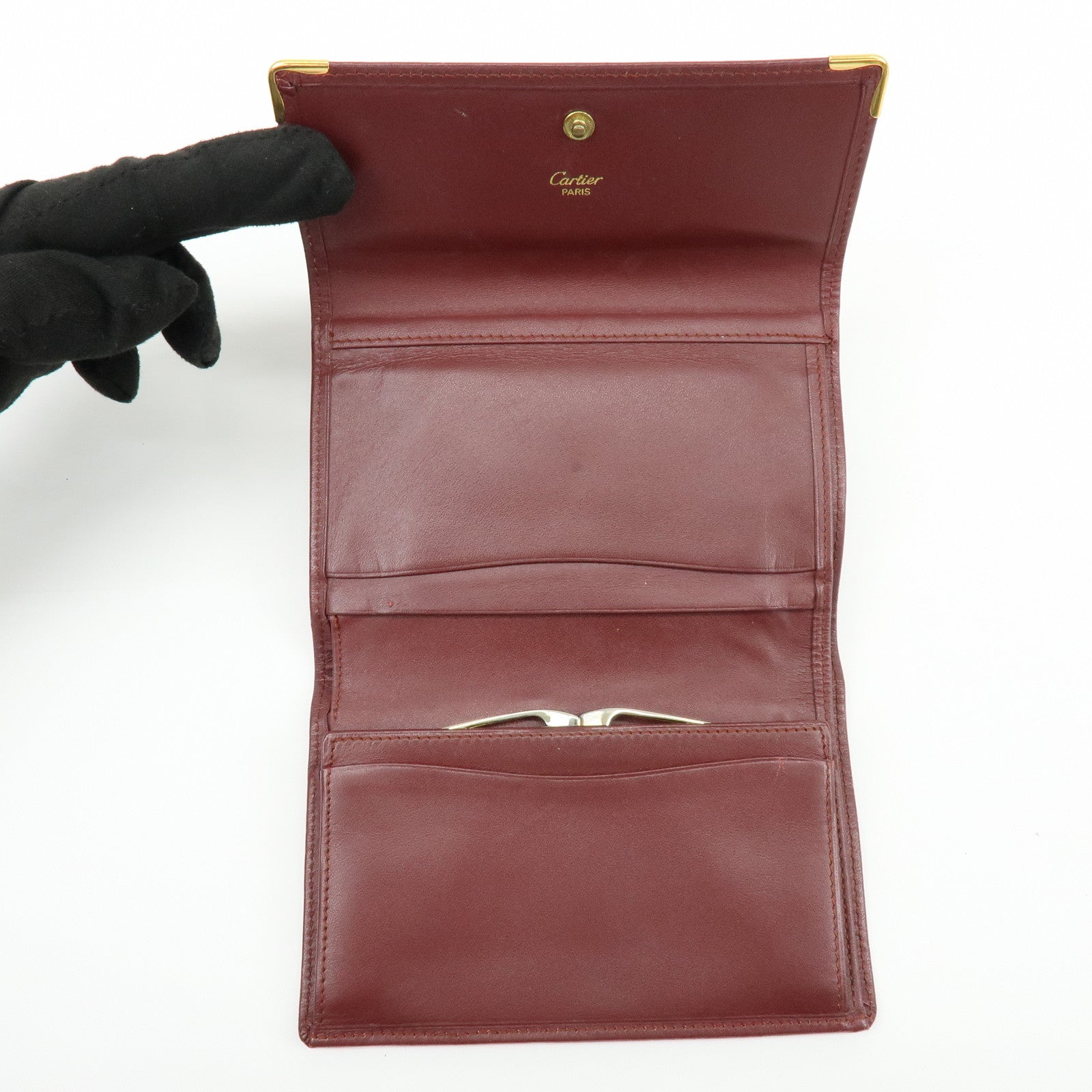 Cartier Must de Cartier Set of 3 Calf Skin Wallet 4 Ring Key Case