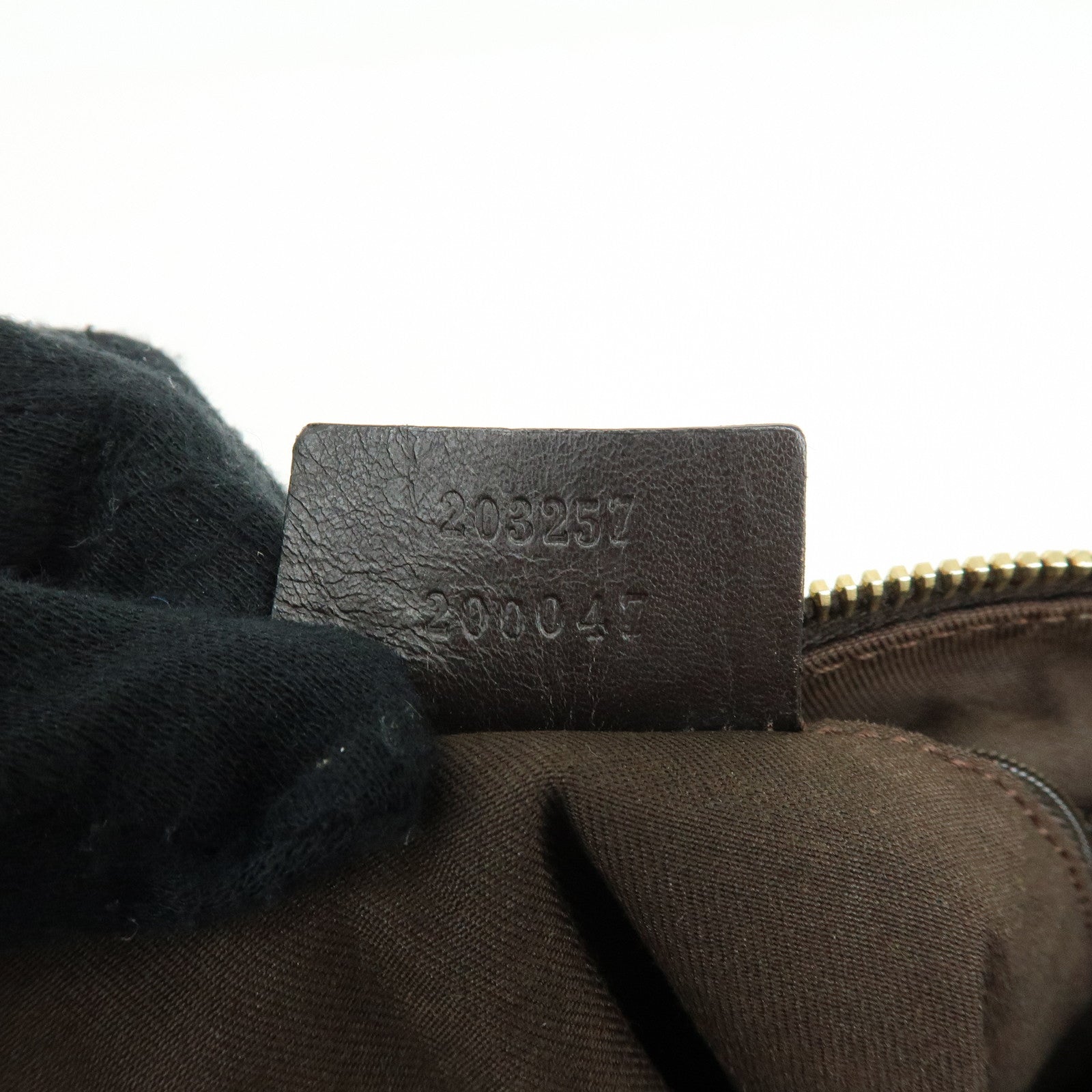 GUCCI Abbey GG Canvas Leather Shoulder Crossbody Bag Brown 203257