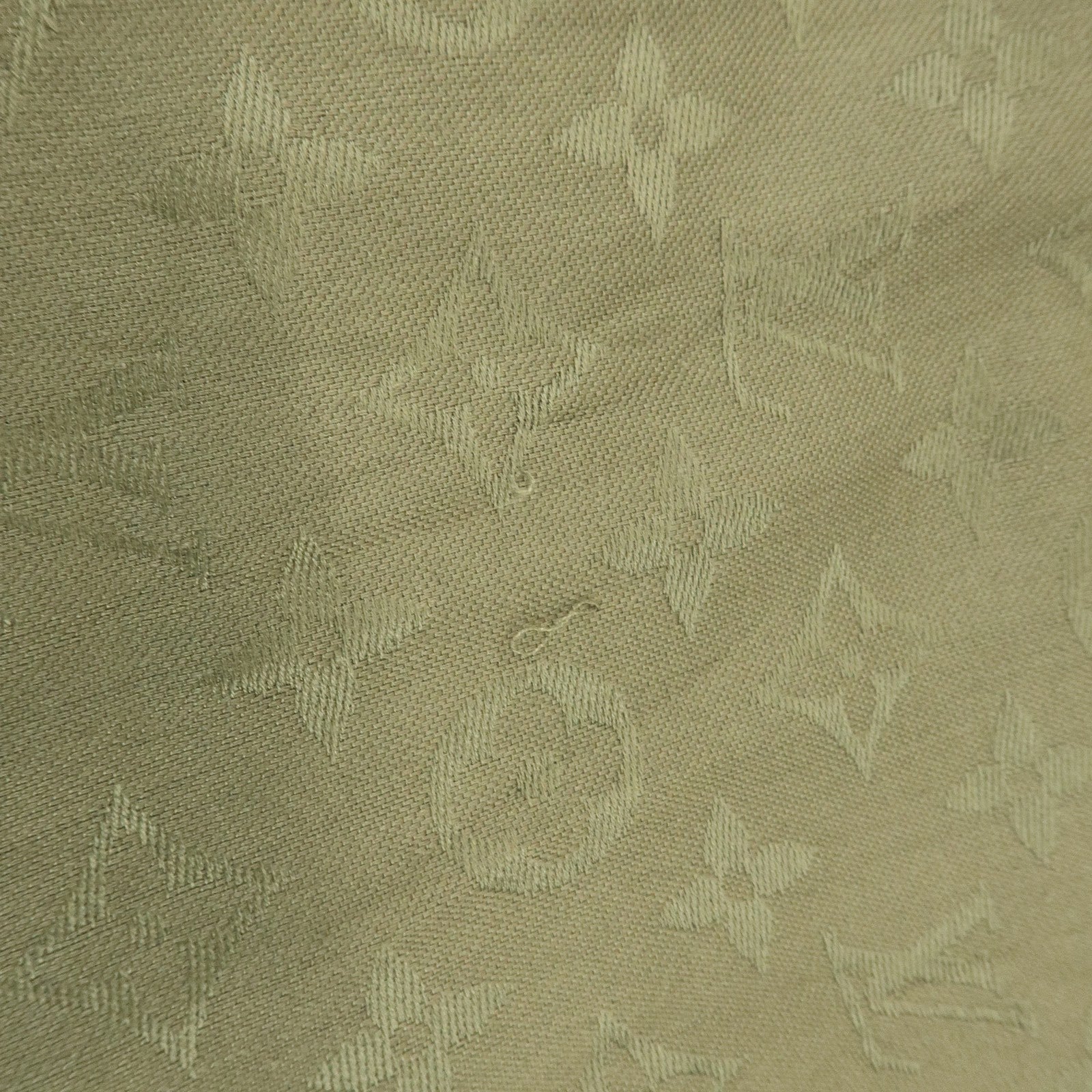 Louis Vuitton Monogram Silk Wool Scarf Shawl Khaki M72238