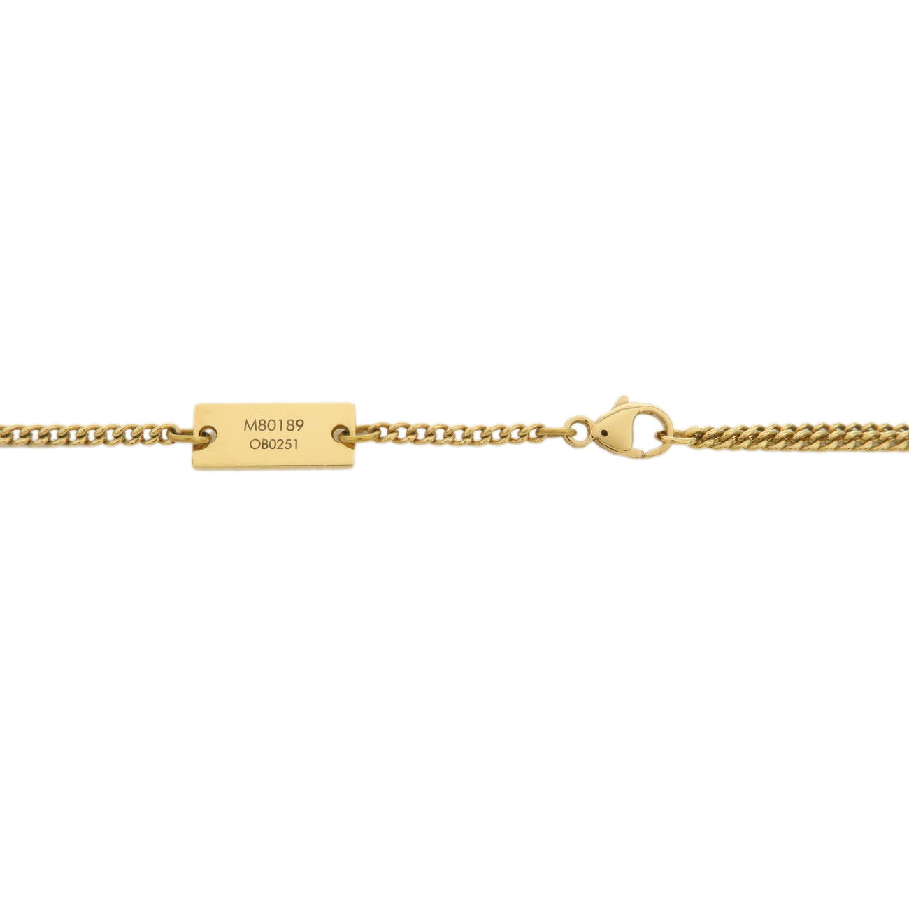 Louis Vuitton Monogram Ring Necklace M Gold M80189