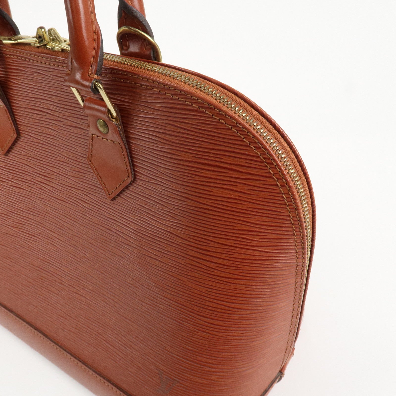 Louis Vuitton Epi Leather Alma Hand Bag Kenya Brown M52143 Used