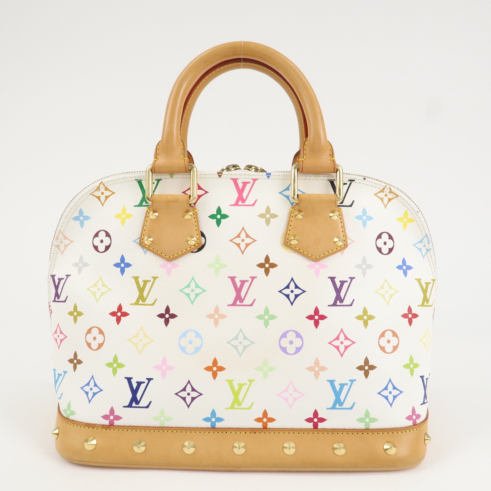 Louis Vuitton Monogram Multicolor Alma Hand Bag Blanc M92647 Used