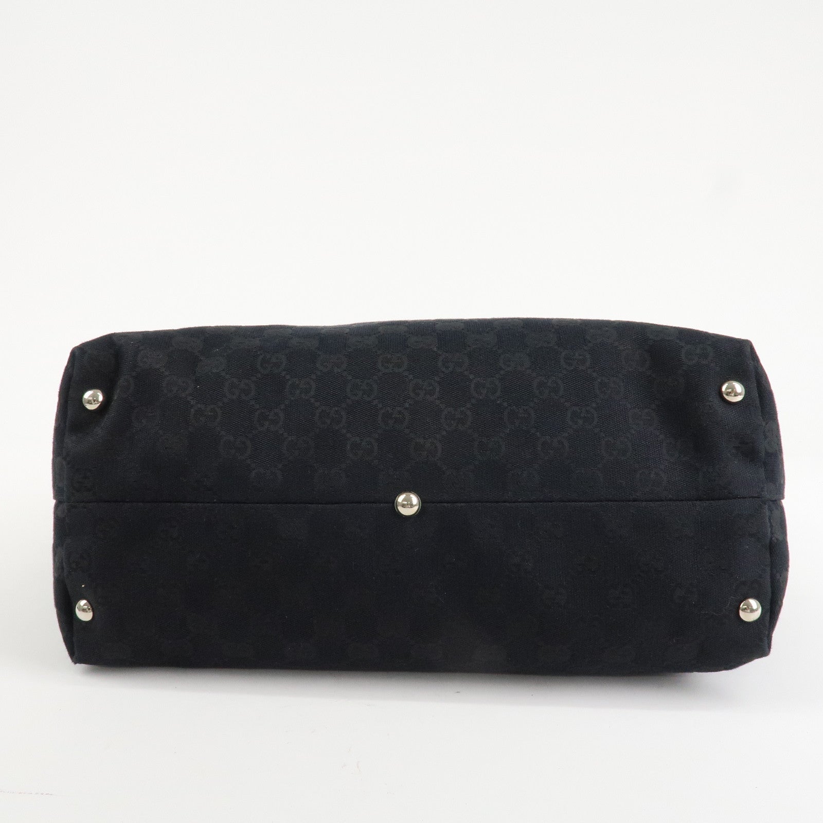 GUCCI Guccissima Leather Horsebit Tote Bag Black 229852 Used