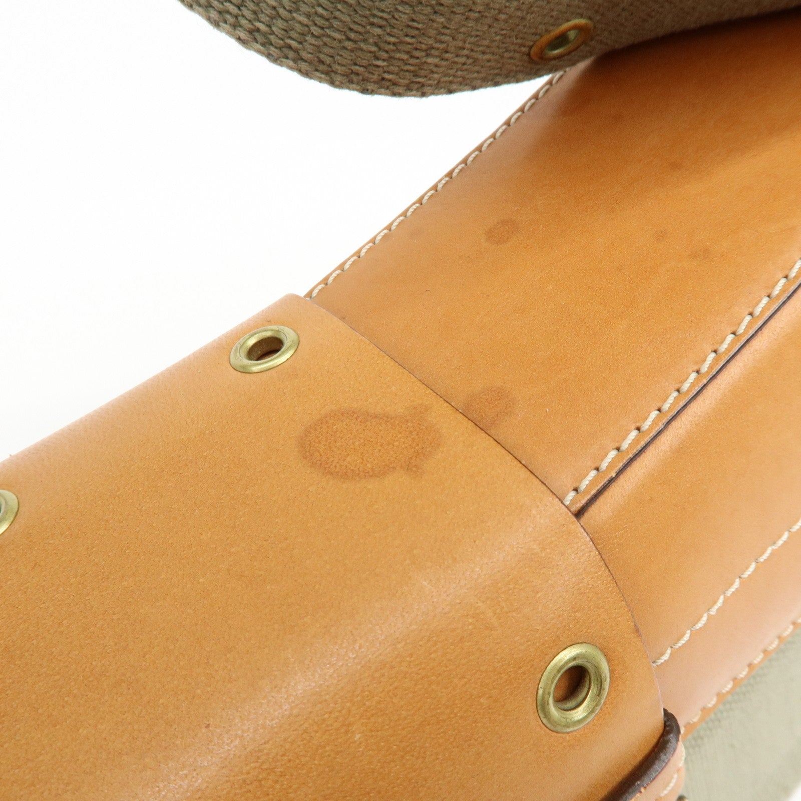 Christian Dior Street Chic Canvas Leather Shoulder Bag Khaki Camel