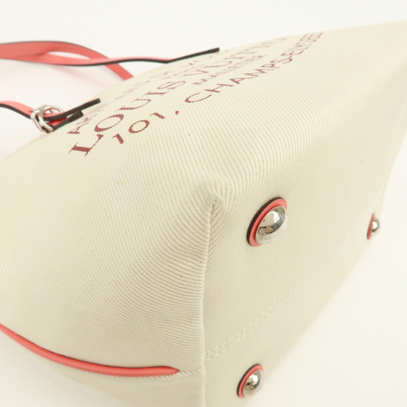 Louis Vuitton Canvas Leather Cabas PM Hand Bag Corail M94505