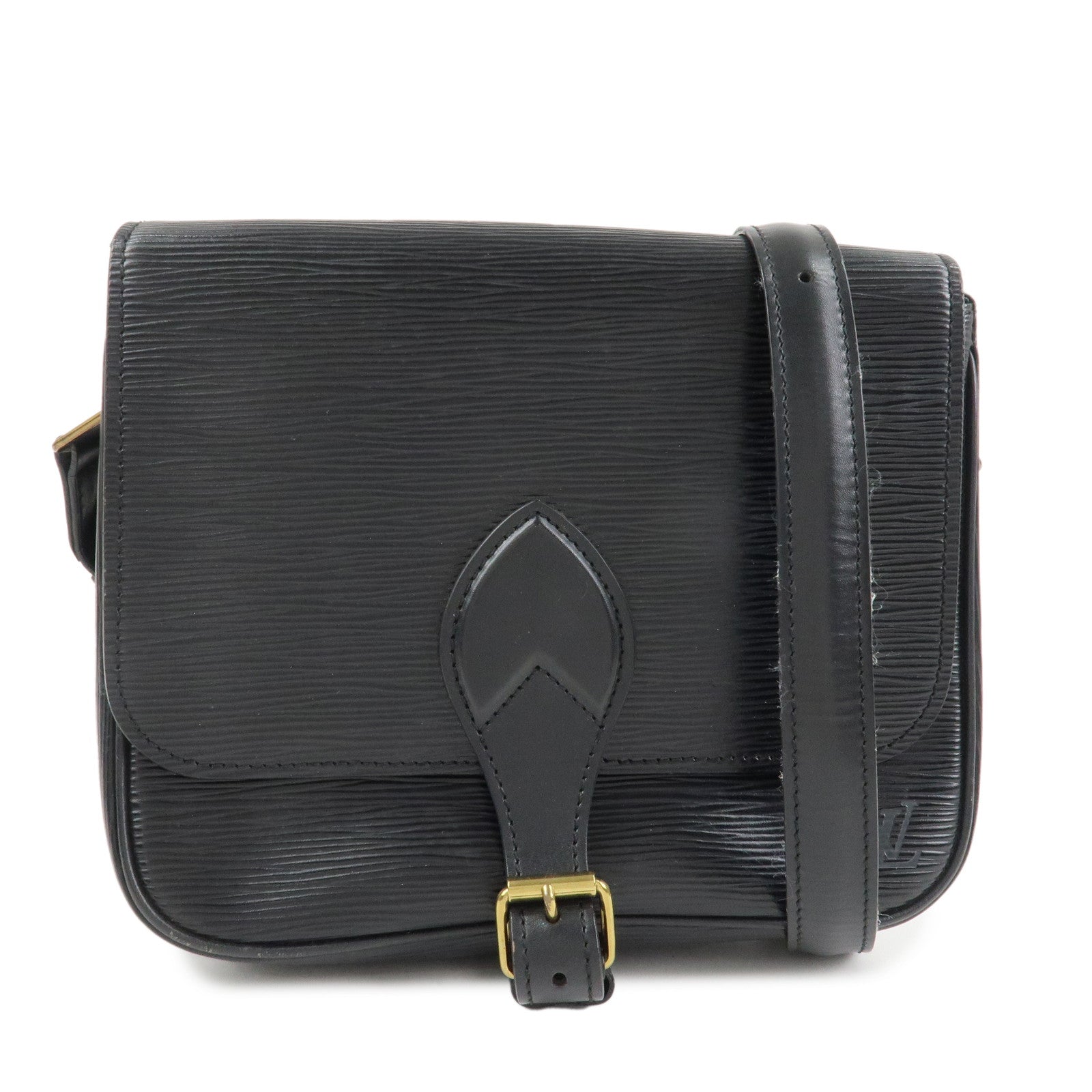 Louis Vuitton Epi Cartouchiere Shoulder Bag Noir Black M52242