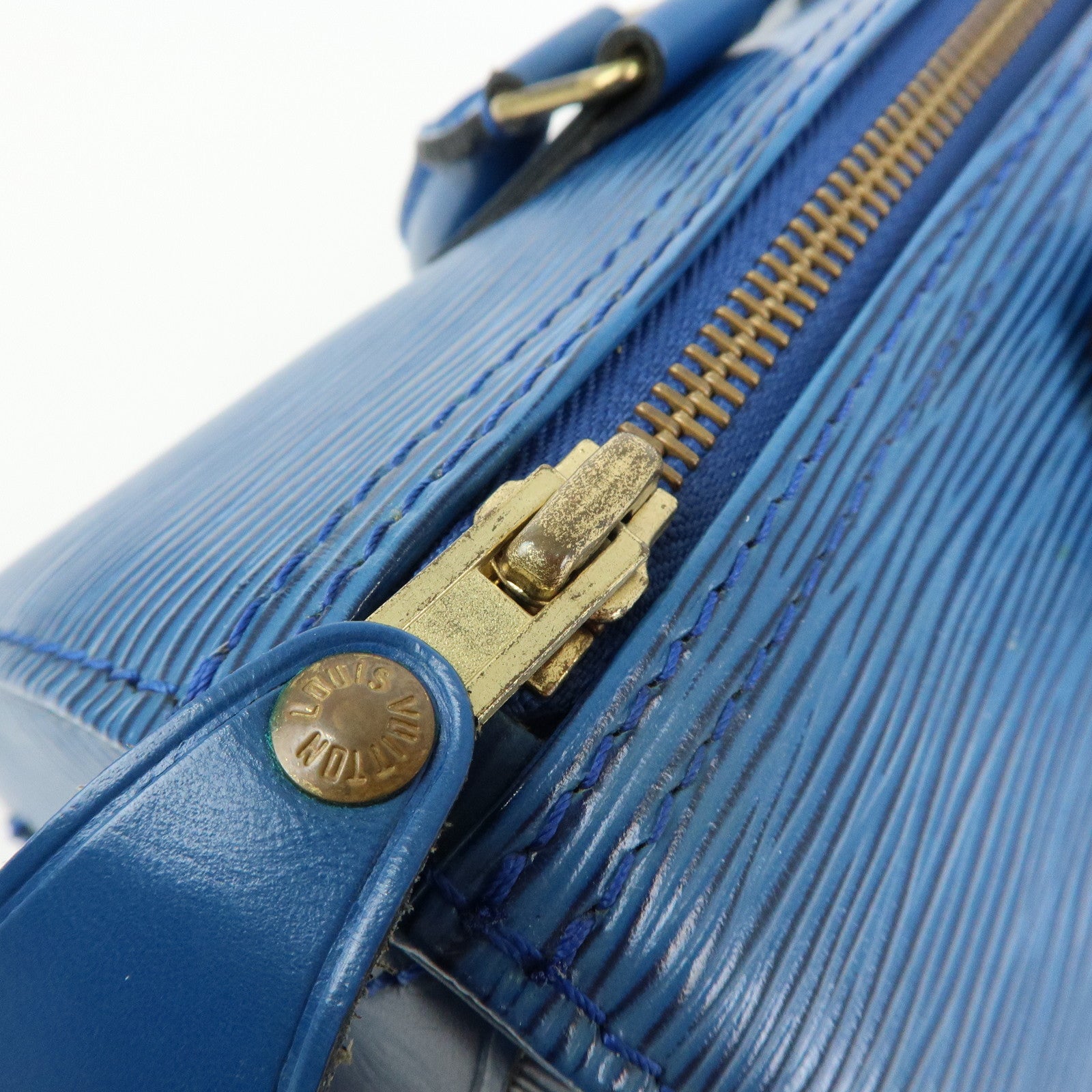 Louis Vuitton Epi Speedy 25 Hand Bag Boston Bag Toledo Blue M43015