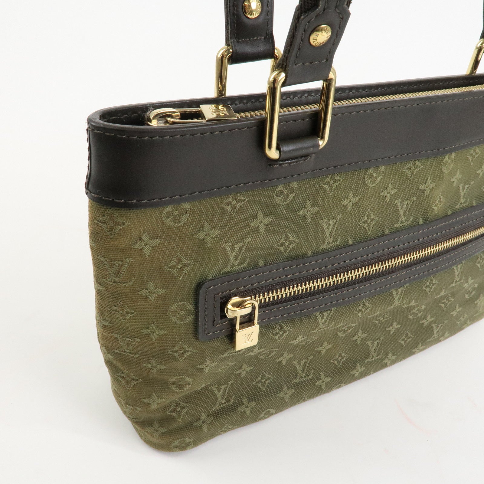 Louis Vuitton Monogram Mini Lucille PM Hand Bag TST Khaki M92682 Used