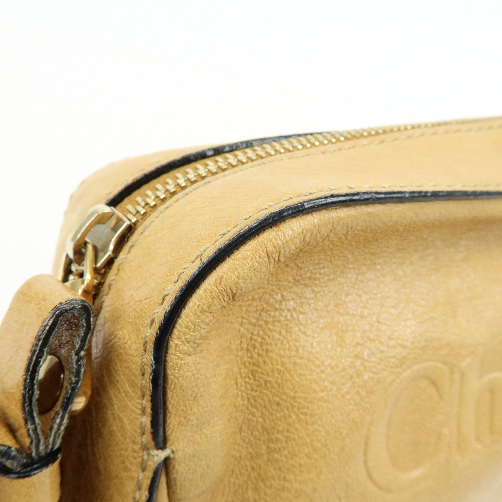 Chloe Shadow Leather 2Way Bag Shoulder Bag Light Brown