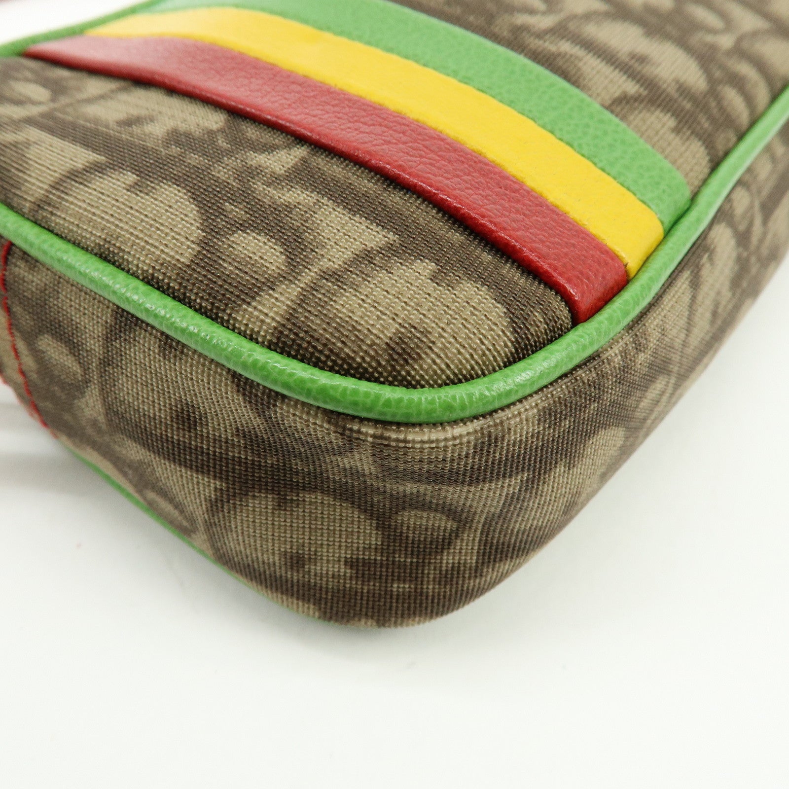 Christian Dior Trotter Rasta Mini Shoulder Bag Hand Bag Brown Red