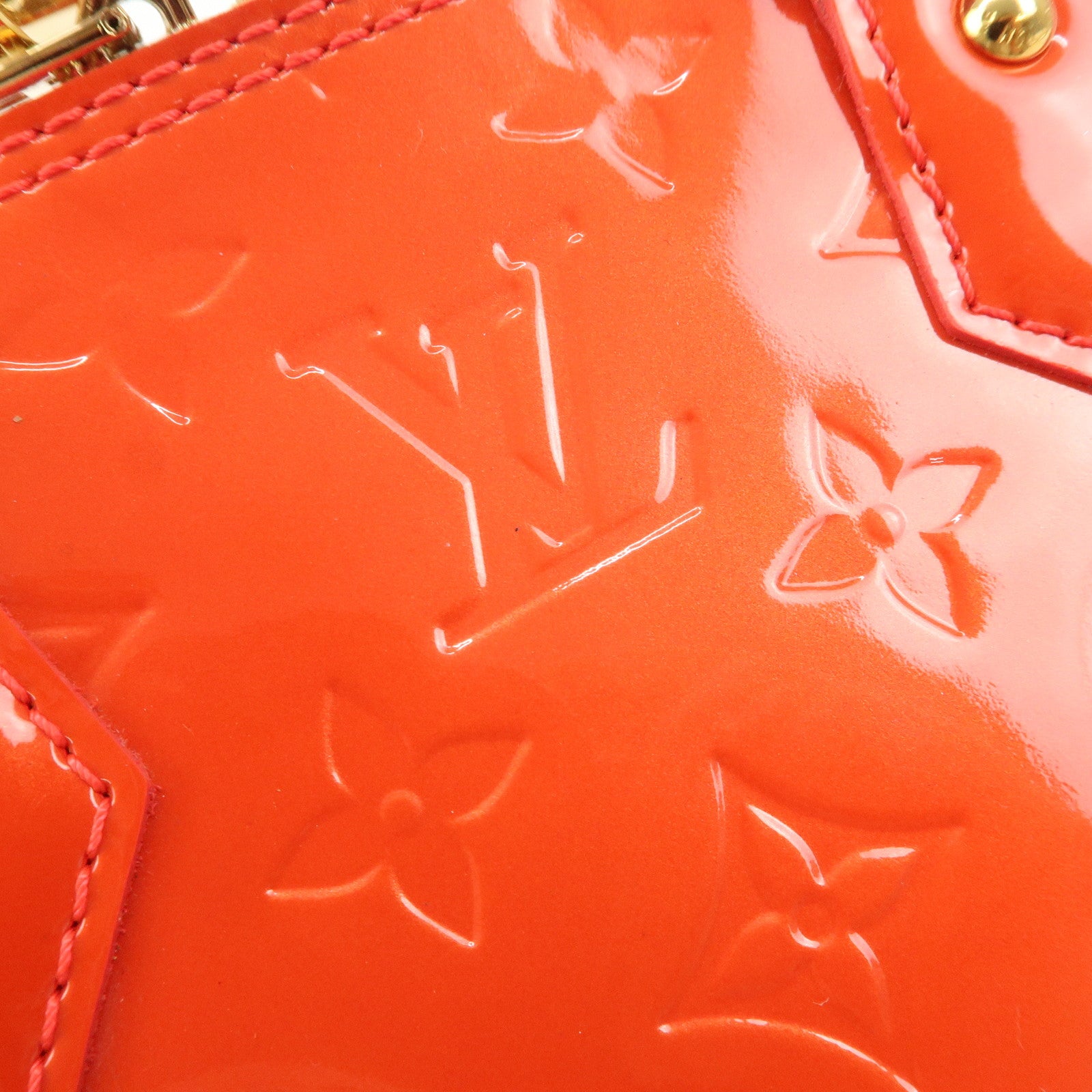 Louis Vuitton Monogram Vernis Alma BB 2Way Hand Bag Rouge M91698 Used