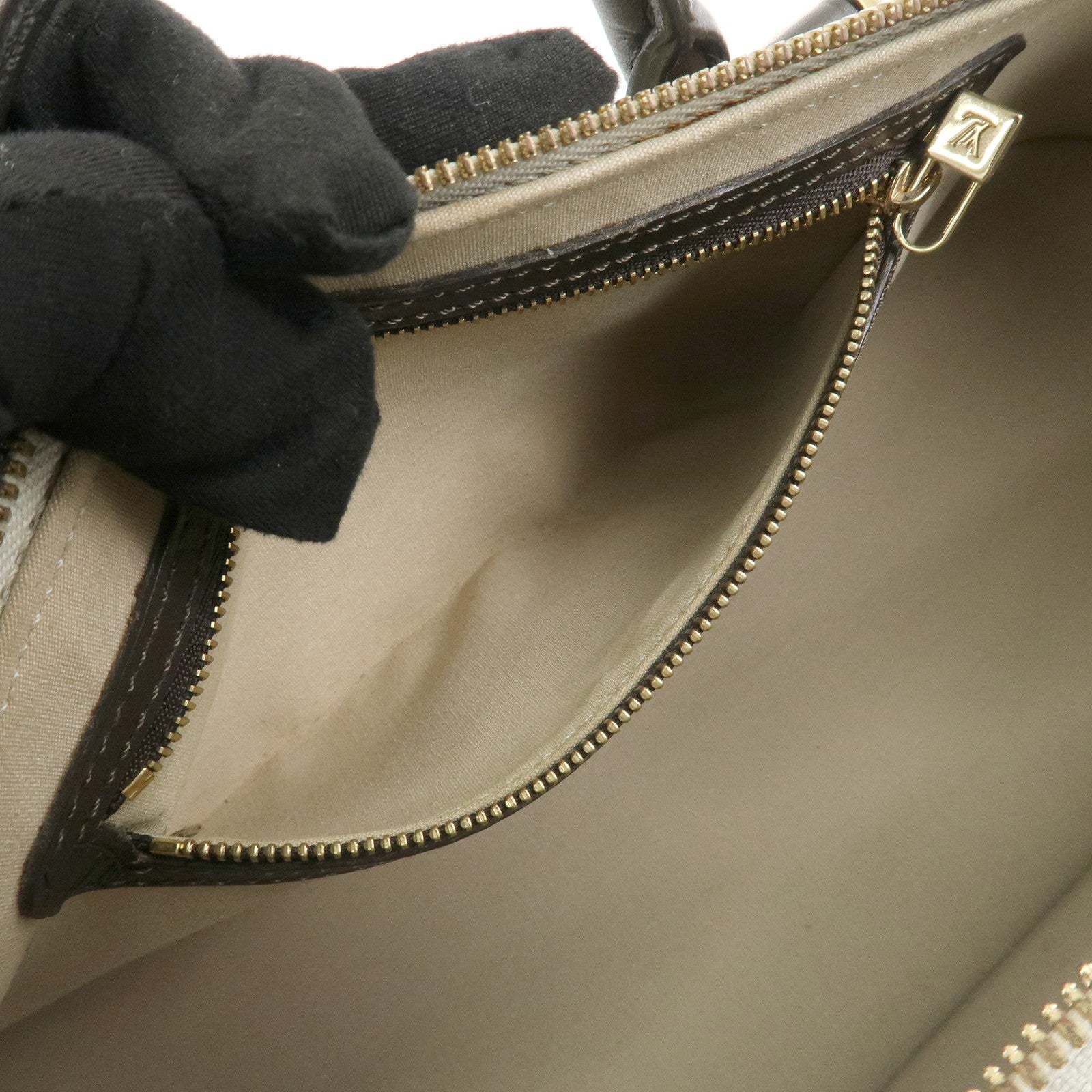 Louis Vuitton Monogram Mini Leather Canvas Hand Bag Khaki M92205 Used