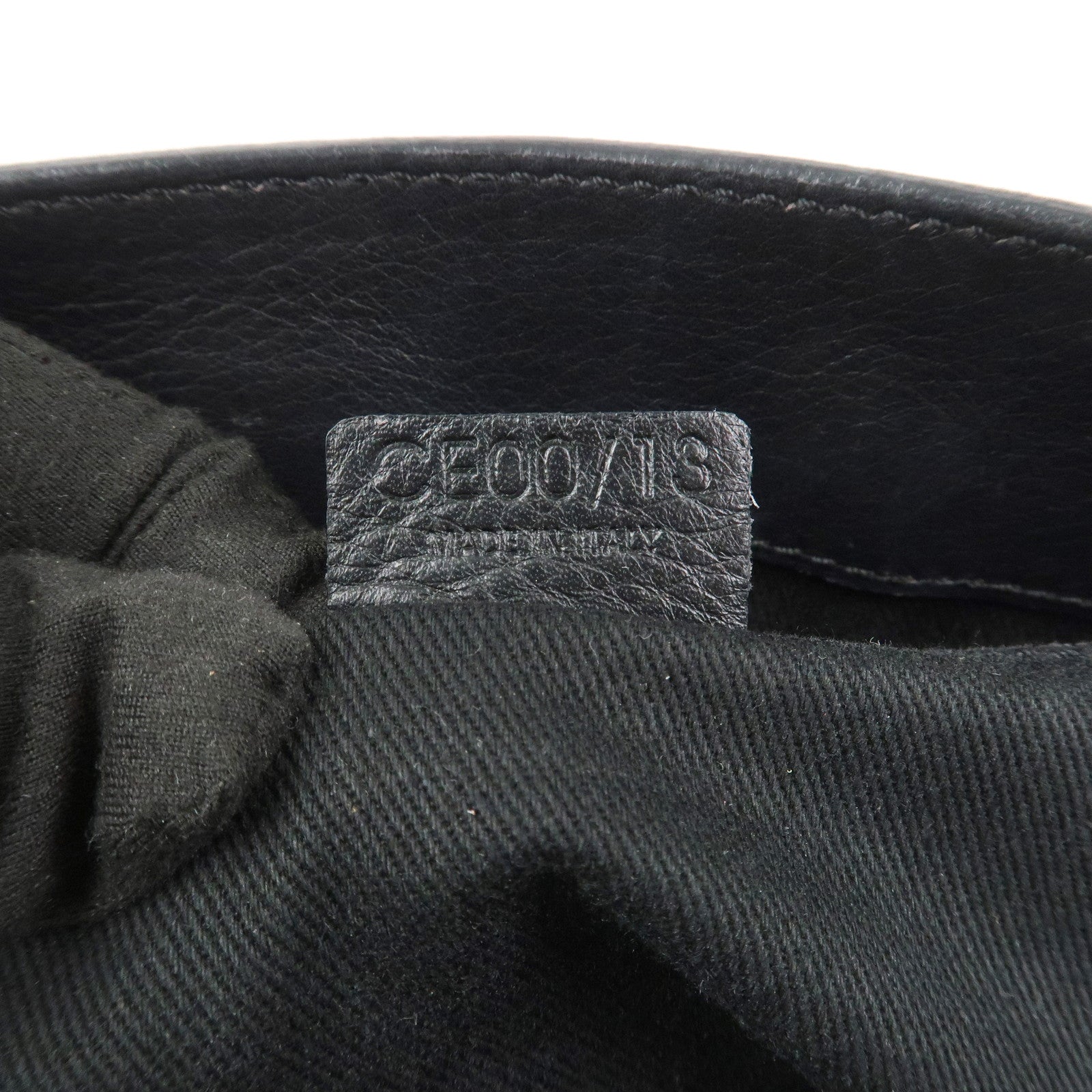 CELINE Leather Boogie Bag Macadam Engraved Hand Bag Tote Bag Black