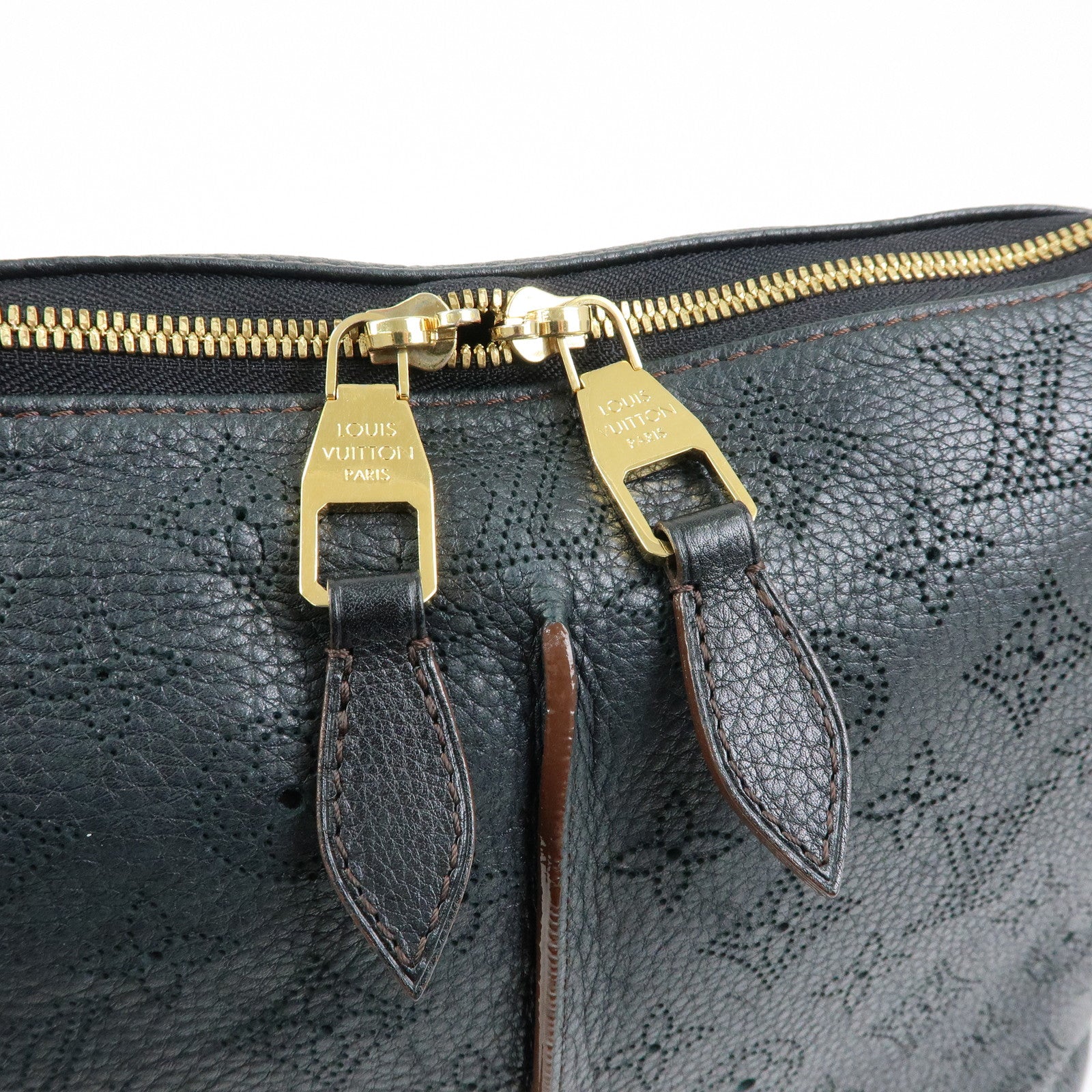 Louis Vuitton Monogram Mahina Selene PM Shoulder Bag Noir M94035