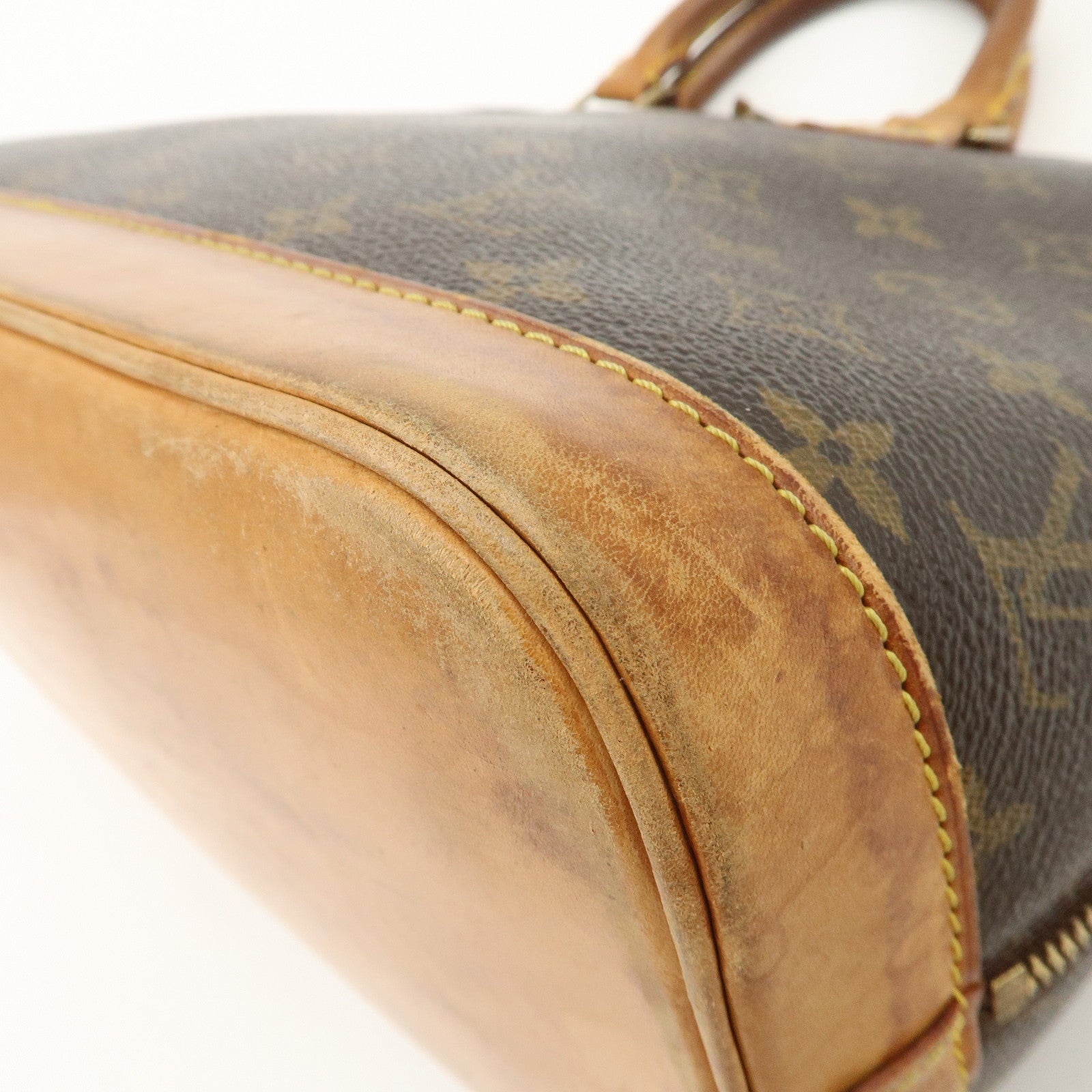 Louis Vuitton Monogram Alma Hand Bag Brown M51130 Used