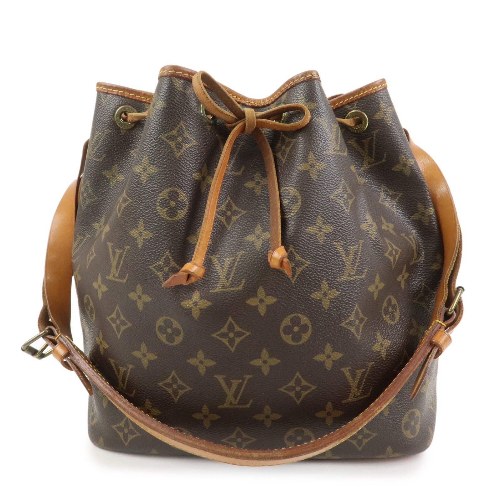 Louis Vuitton Monogram Petit Noe Shoulder Bag Brown M42226