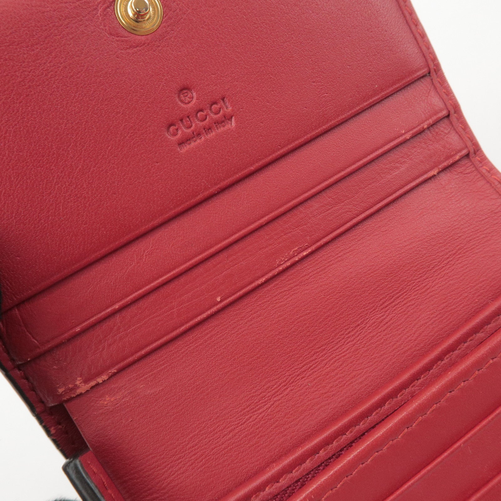 GUCCI LOVE Rainbow GG Supreme PVC Leather Compact Wallet 476412