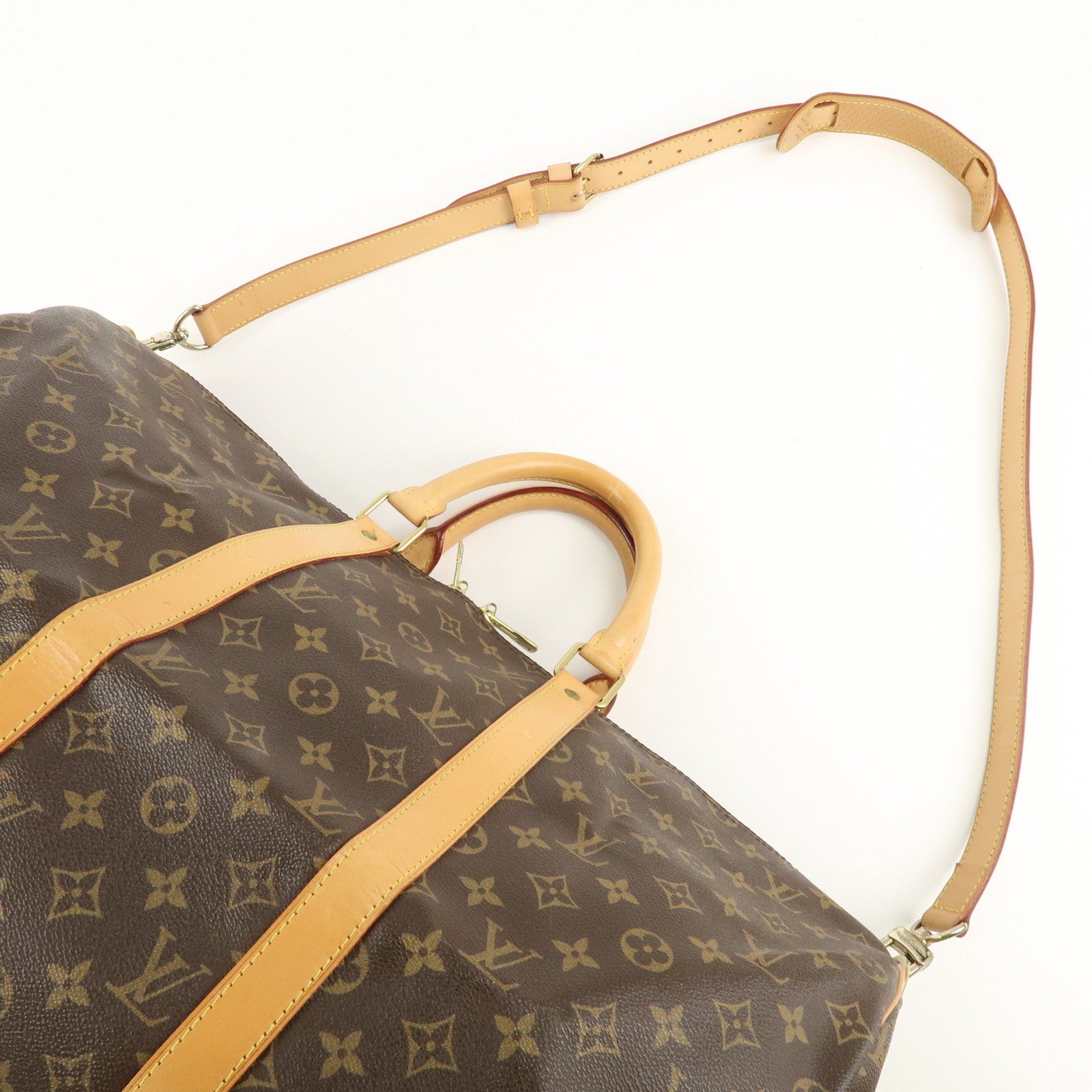Louis Vuitton Monogram Keep All 50 Boston Bag Brown M41416 Used