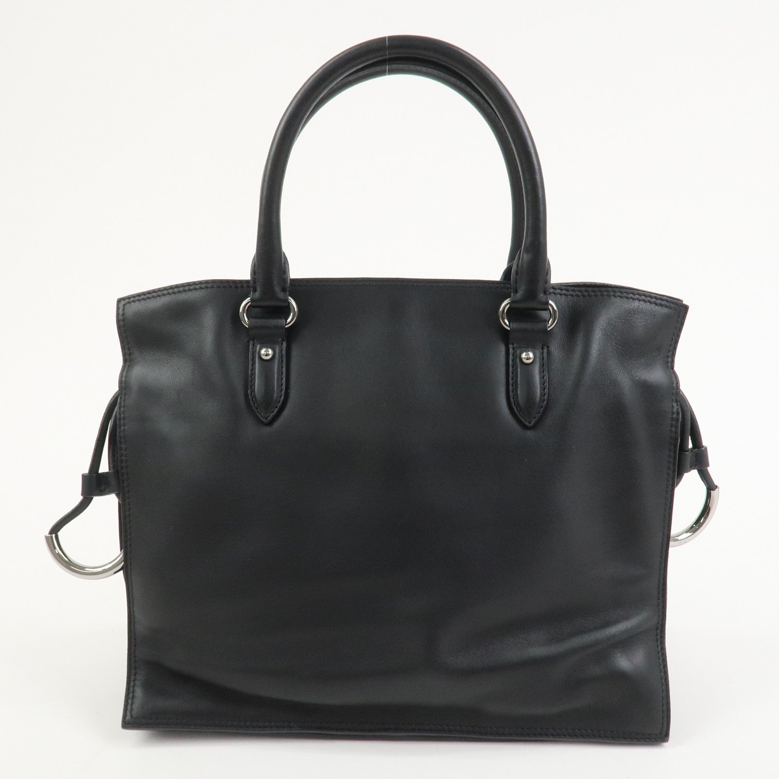 LOEWE Anagram Calf Leather Hand Bag Black