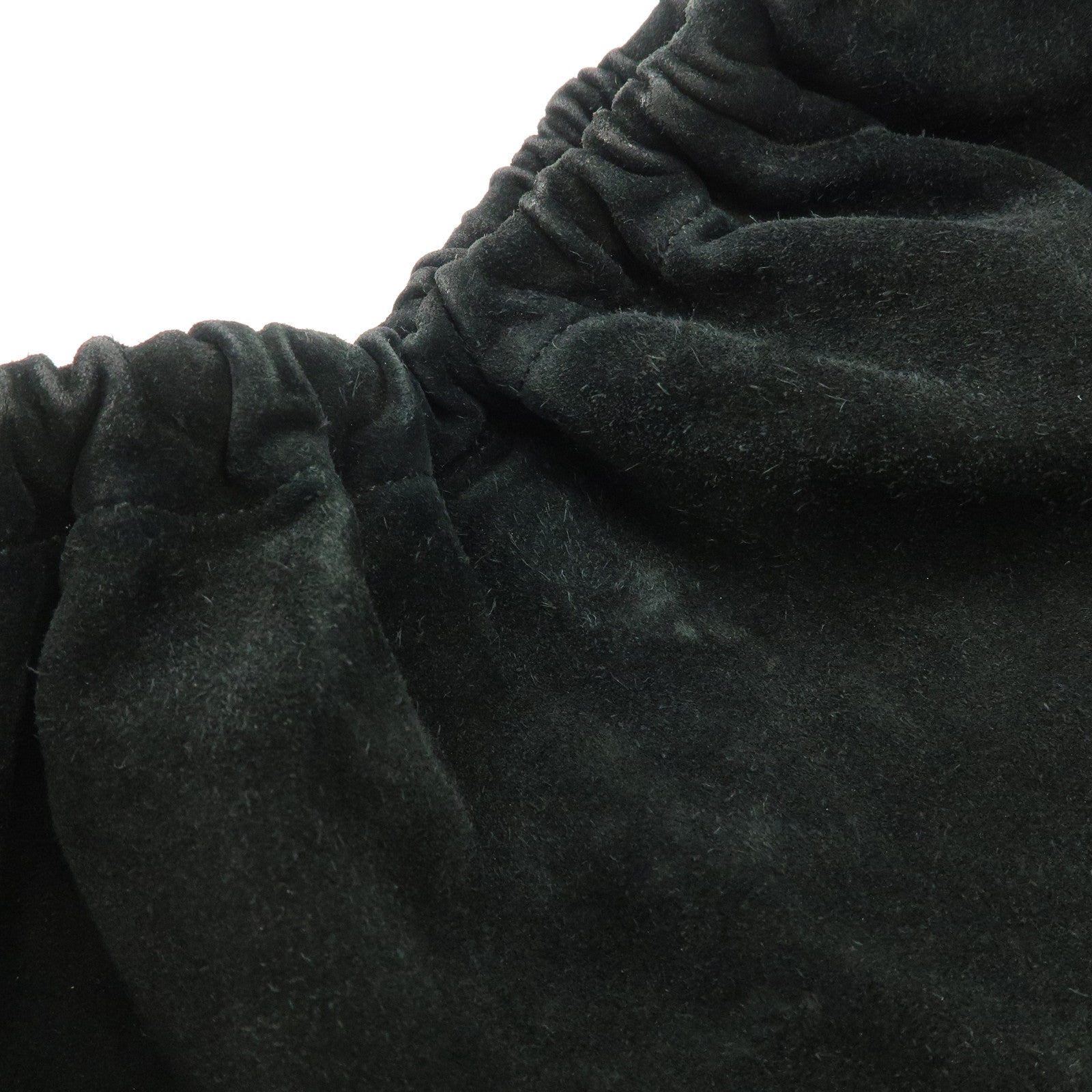 GUCCI Suede Leather Shoulder Bag Tote Bag Black 001.4332 Used