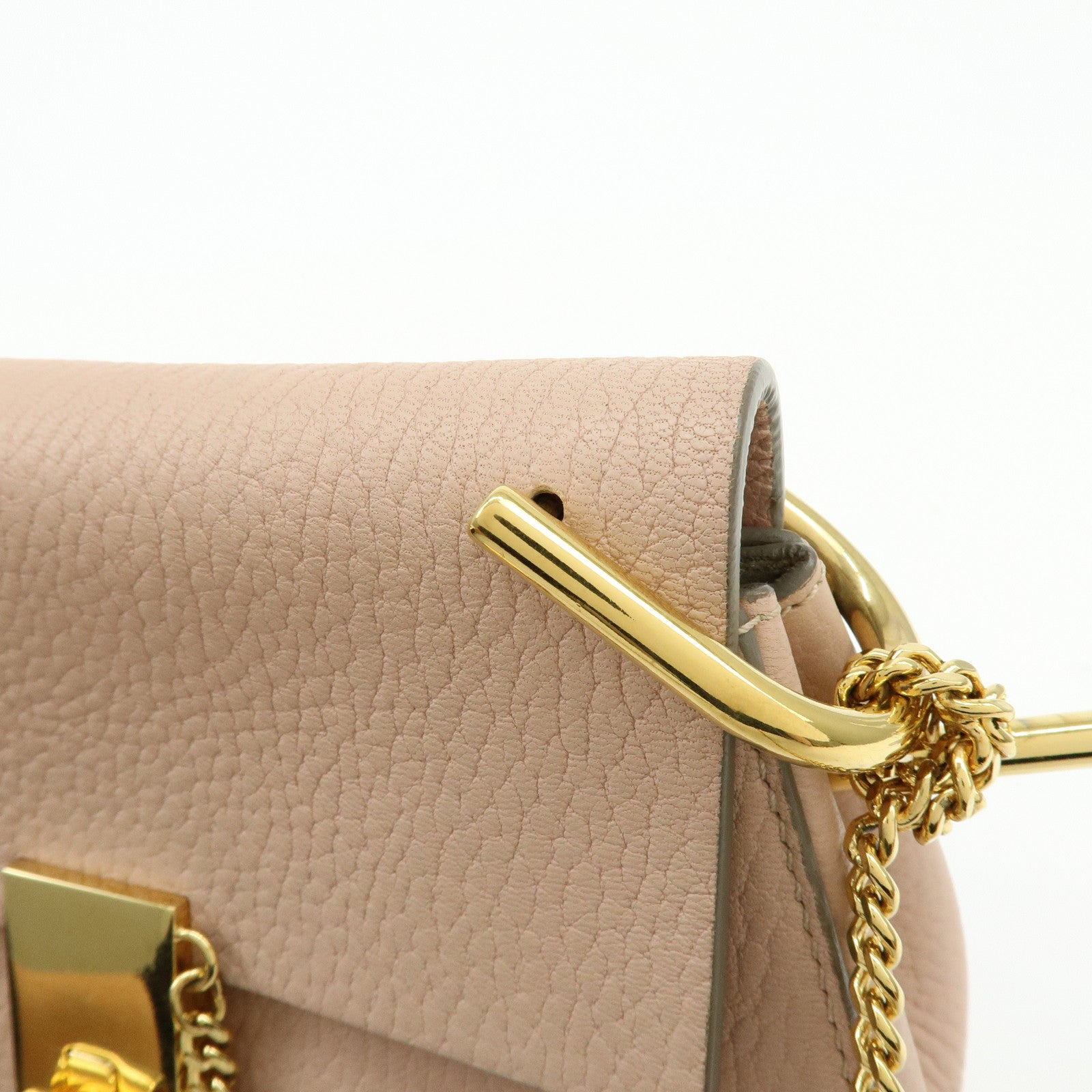 Chloe Drew Calf Leather Shoulder Bag Crossbody Bag Light Pink