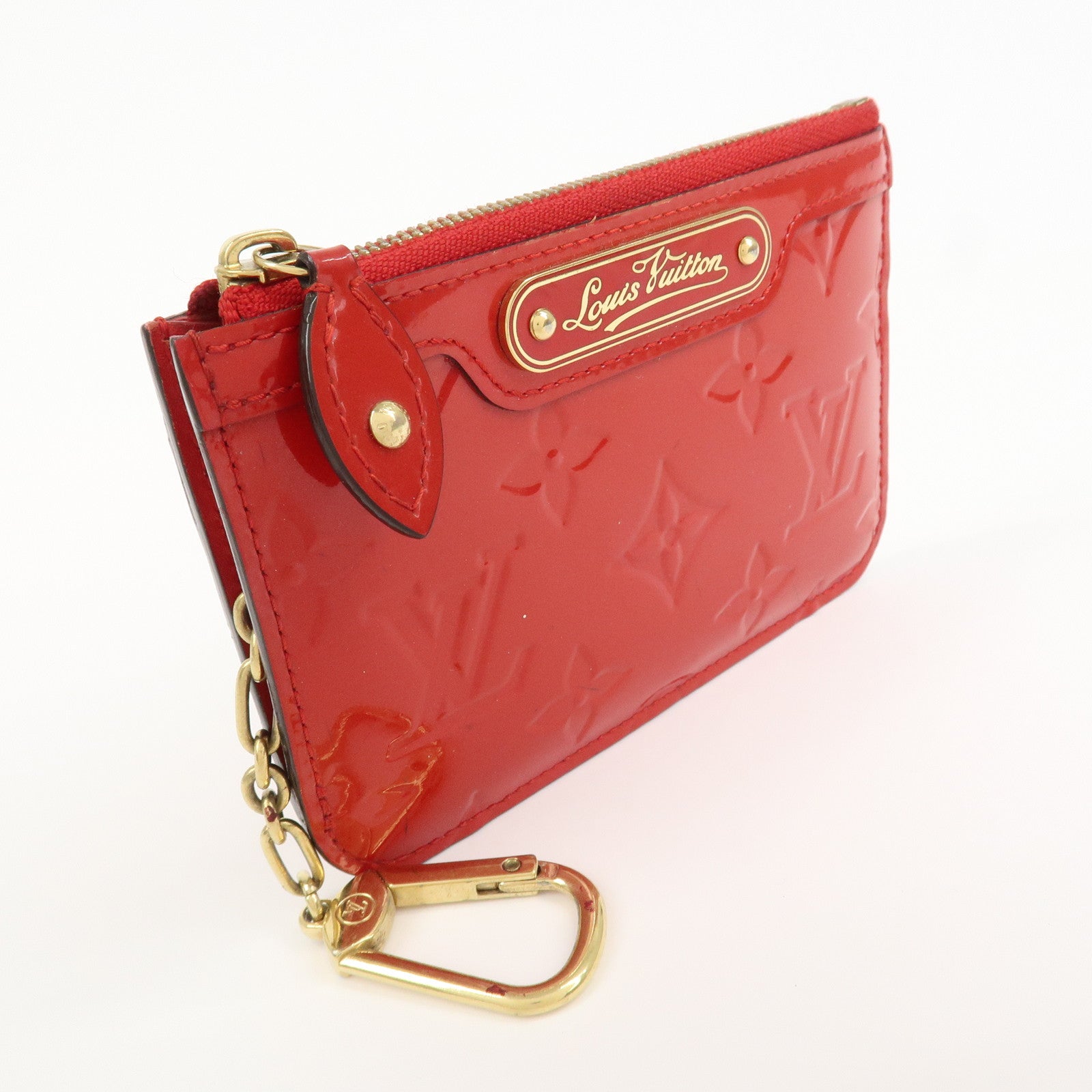 Louis Vuitton Monogram Vernis Pochette Cles NM Cerise M90214