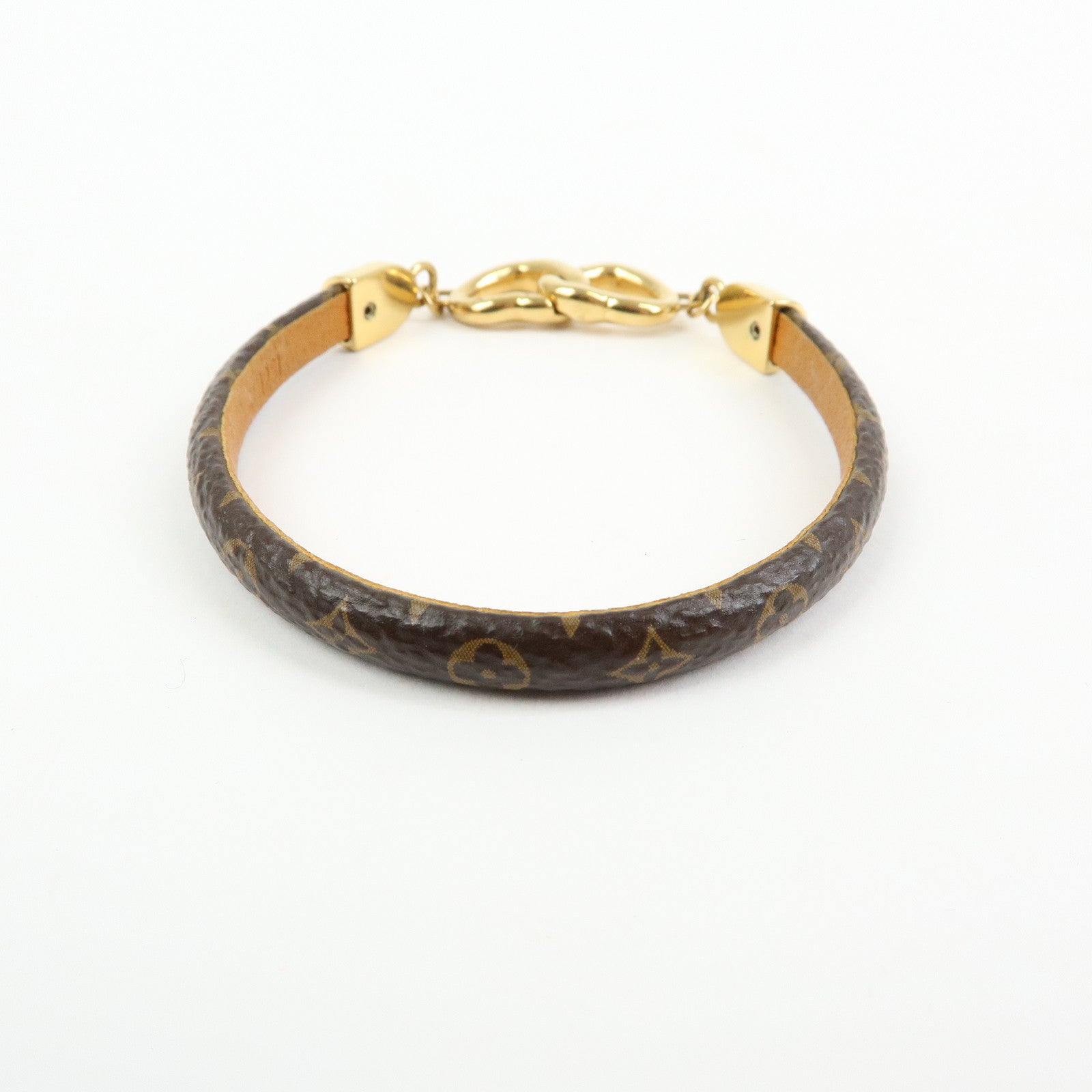 Louis Vuitton Monogram Say Yes Canvas Bracelet #19 Brown M6758
