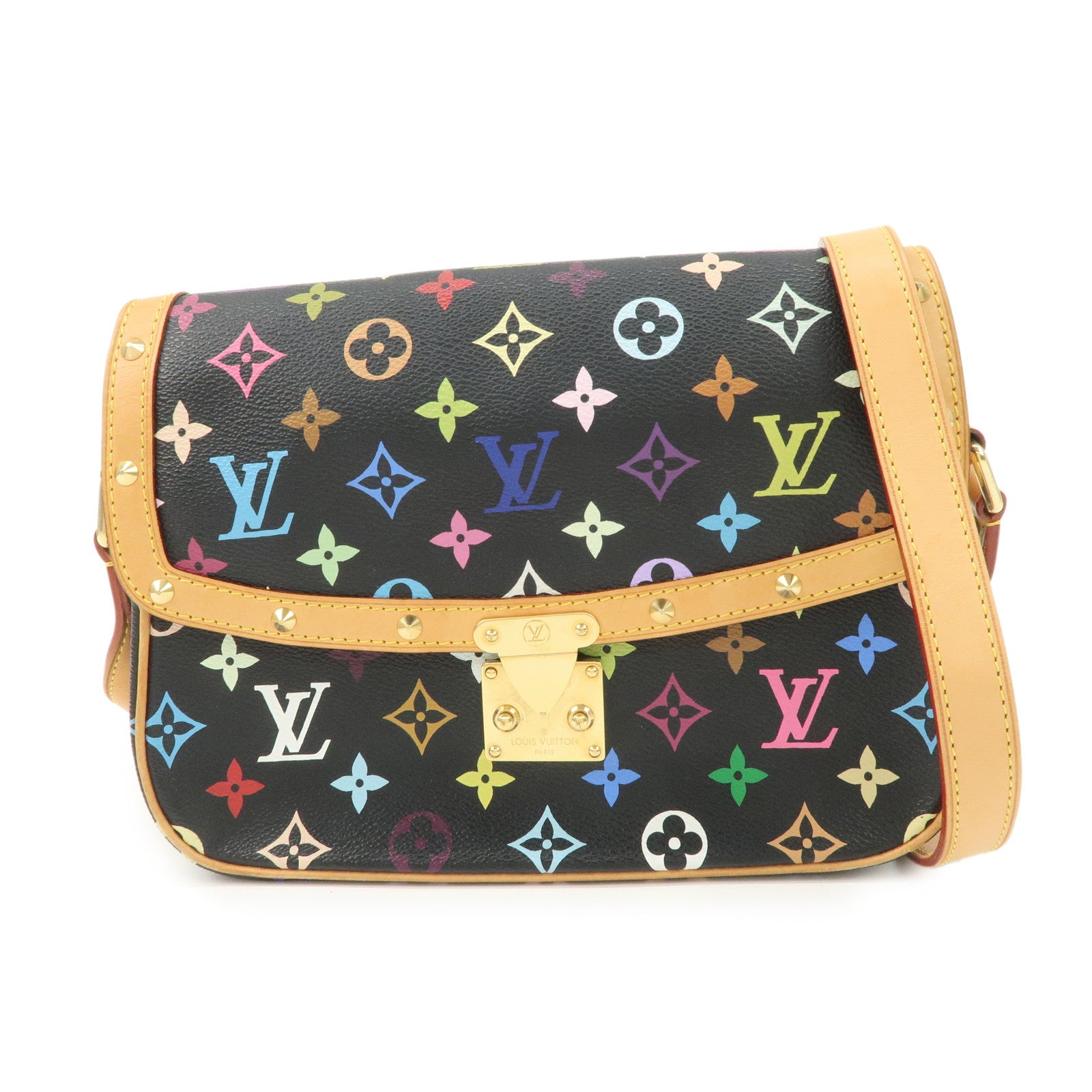 Louis Vuitton Monogram Multicolor Sologne Shoulder Bag Noir M92639 Used