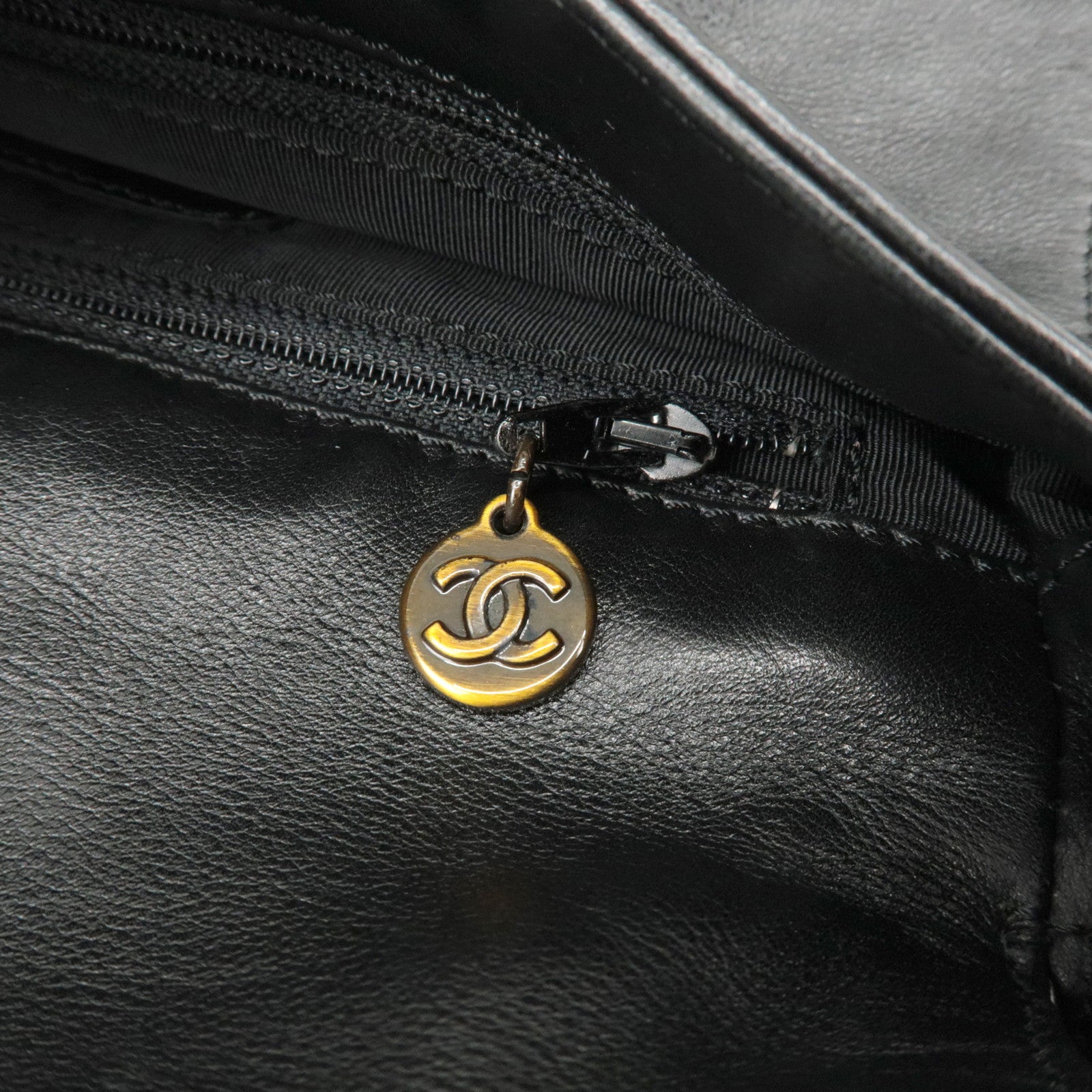 CHANEL COCO Mark Lamb Skin Shoulder Bag Crossbody Bag Used